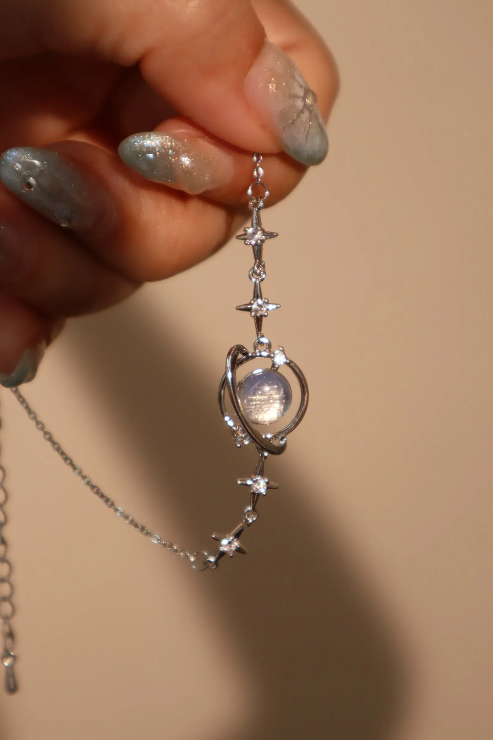 Women's Bracelet Silver Moonstone Saturn Star Design sold by Hensley London product image thumbnail 2