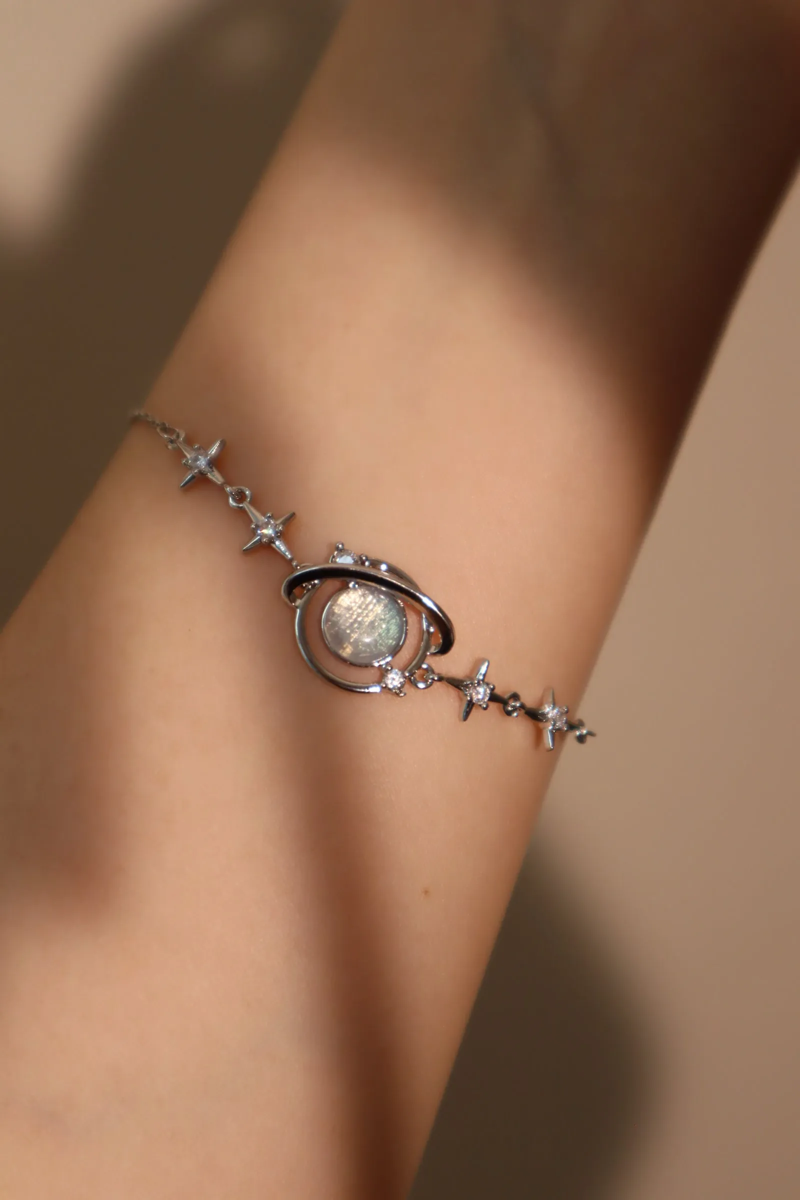 Women's Bracelet Silver Moonstone Saturn Star Design sold by Hensley London product image thumbnail 3