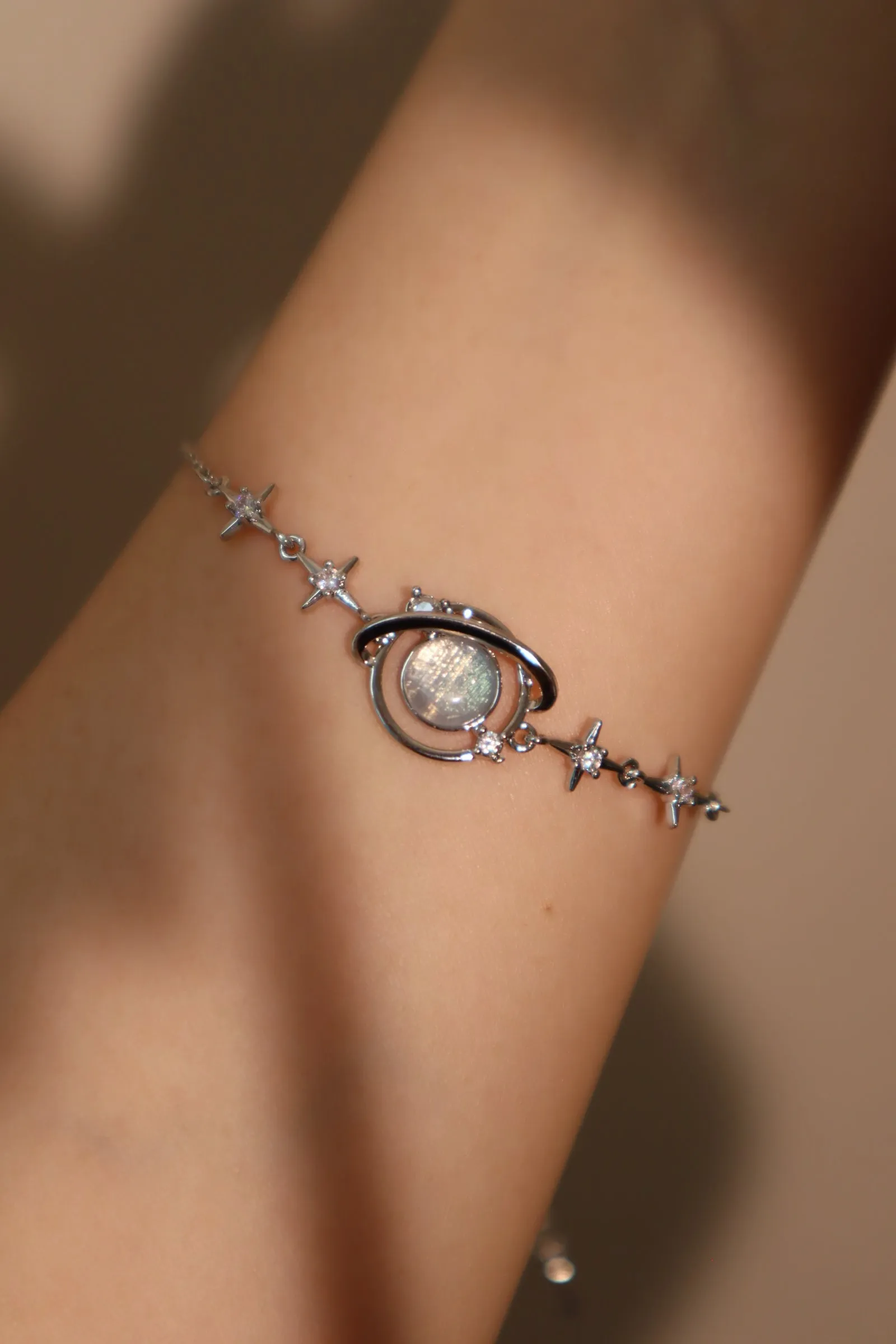 Women's Bracelet Silver Moonstone Saturn Star Design sold by Hensley London product image thumbnail 4
