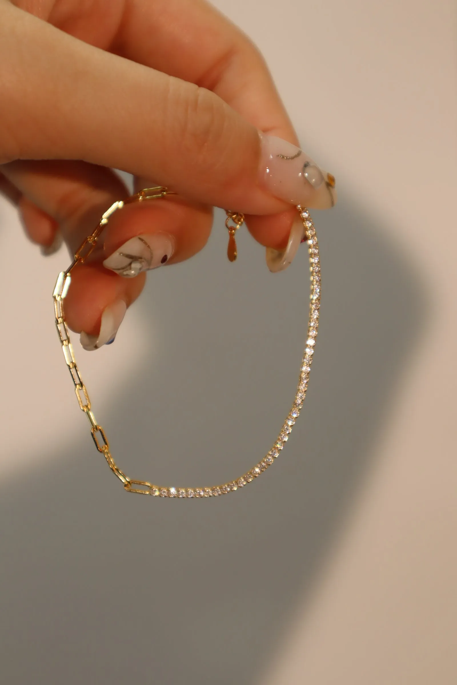 Women's Bracelet 18K Gold Vermeil Zirconia Diamond Chain sold by Hensley London product image thumbnail 4