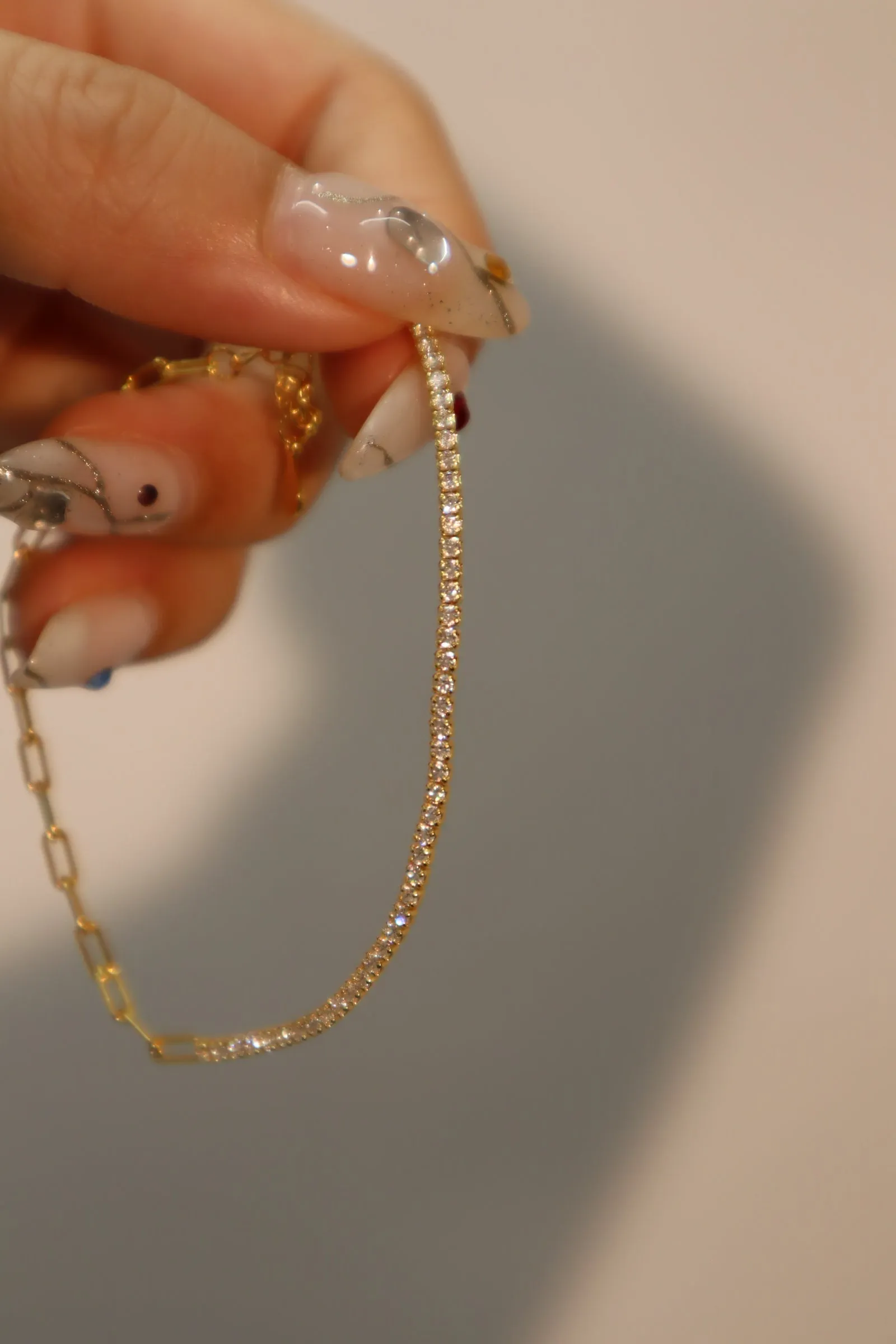 Women's Bracelet 18K Gold Vermeil Zirconia Diamond Chain sold by Hensley London product image thumbnail 5