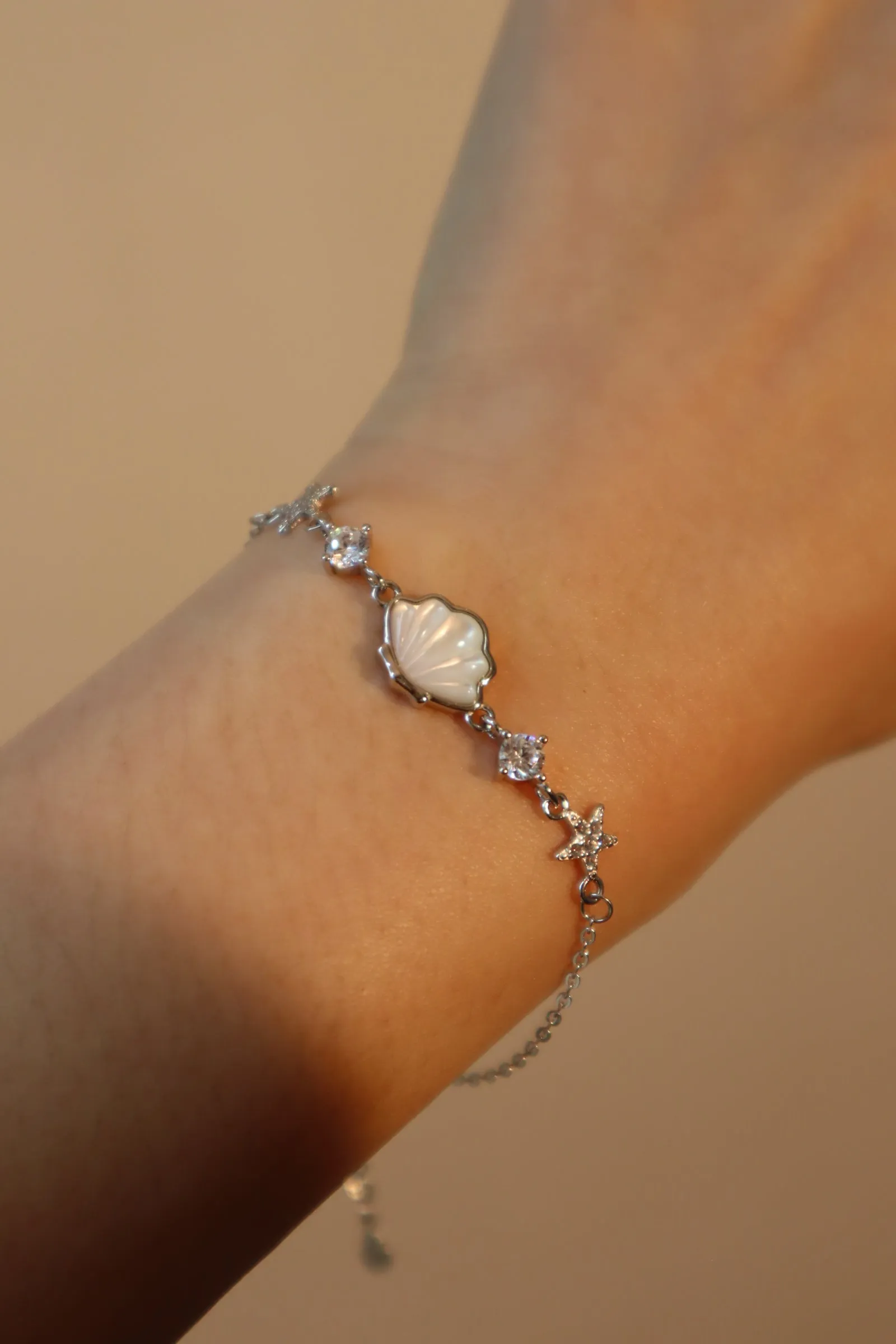 Unisex Bracelet Silver Sea Shell Zirconia Diamonds sold by Hensley London product image thumbnail 3
