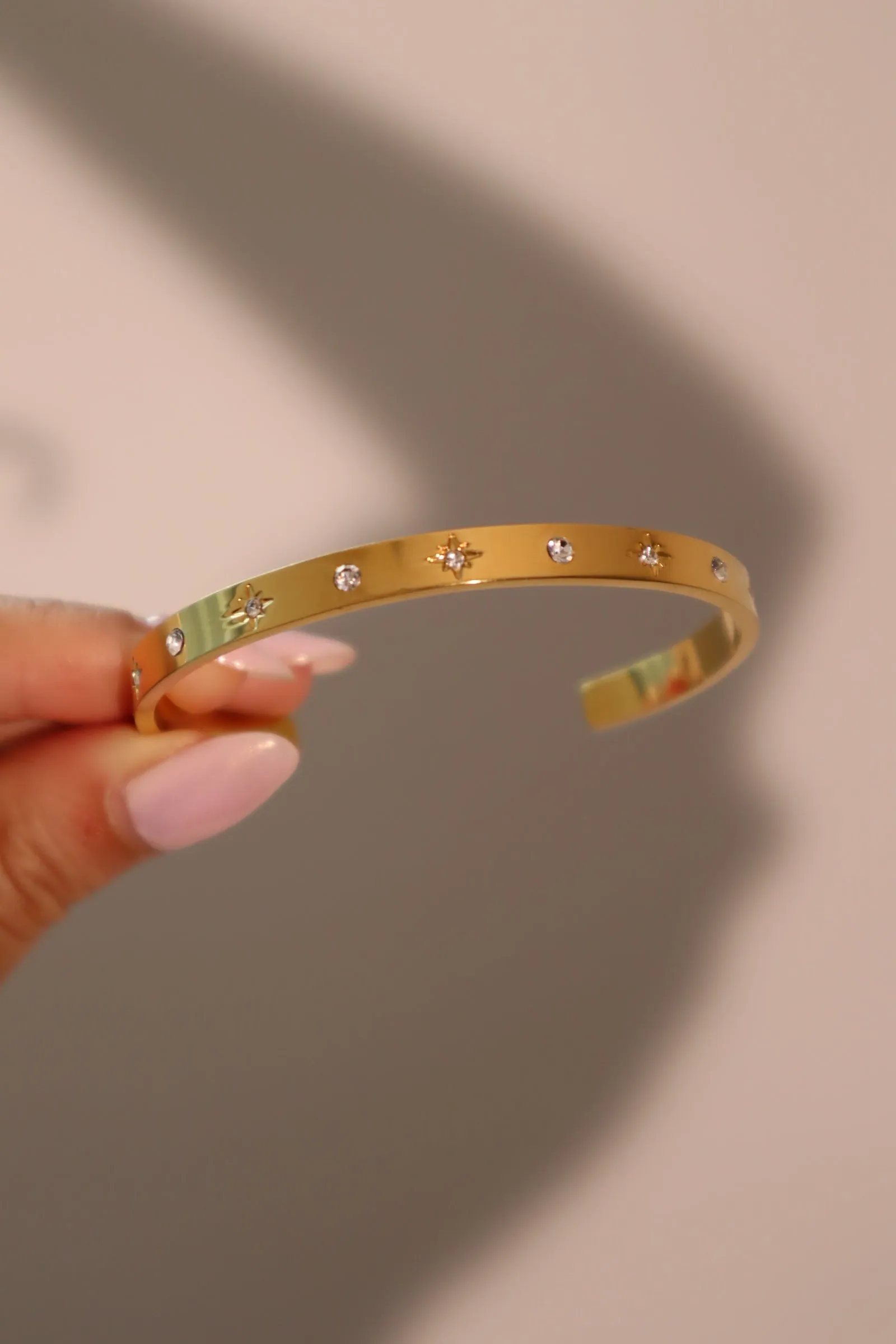 Women's Bracelet Gold Stainless Steel Diamond Star sold by Hensley London