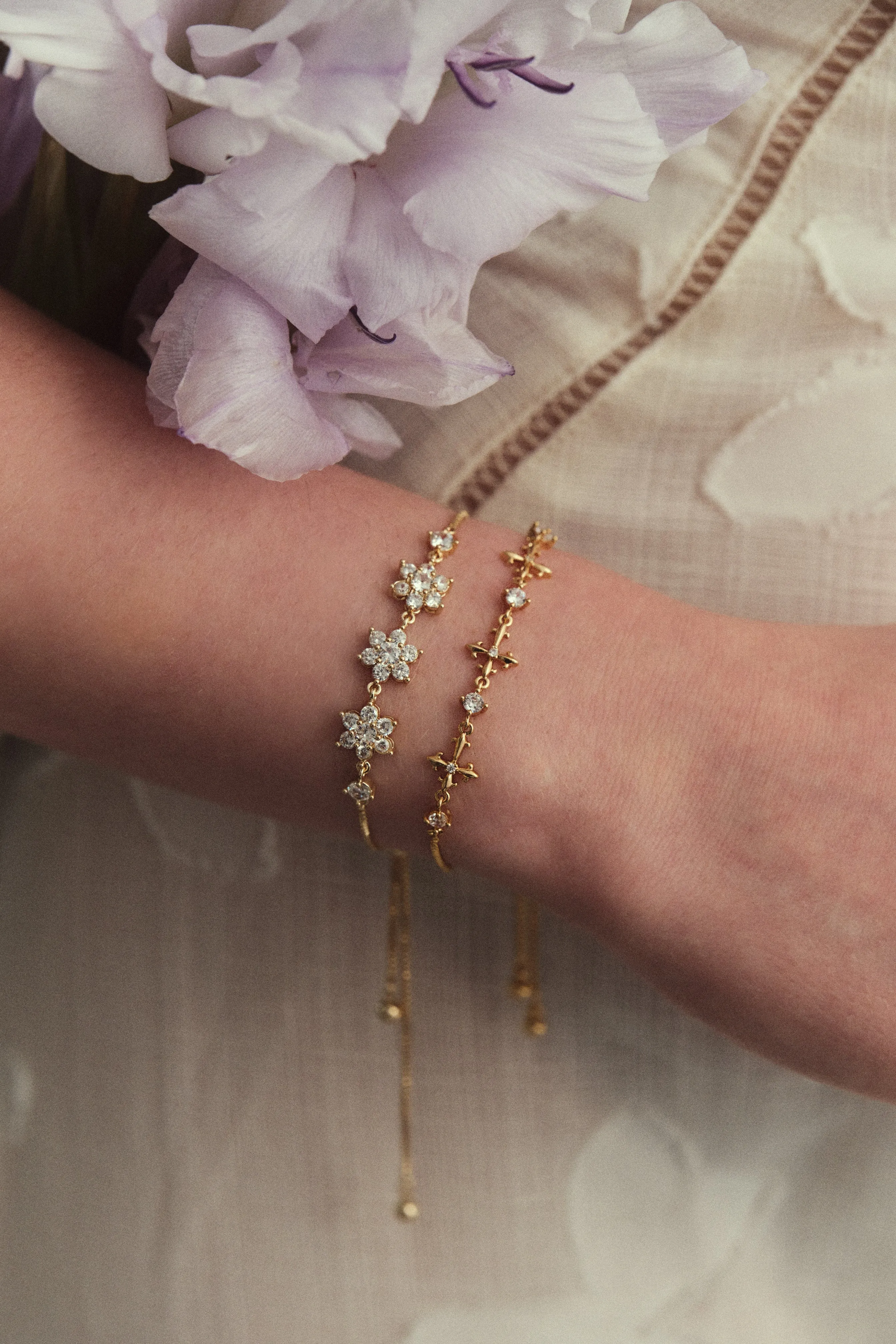 Women's Cross Bracelet Gold Plated Zirconia Diamonds sold by Hensley London product image thumbnail 4