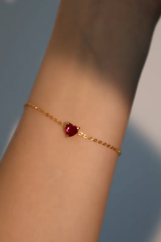 Women's Bracelet 24K Gold Vermeil Red Gemstone Sterling Silver sold by Hensley London