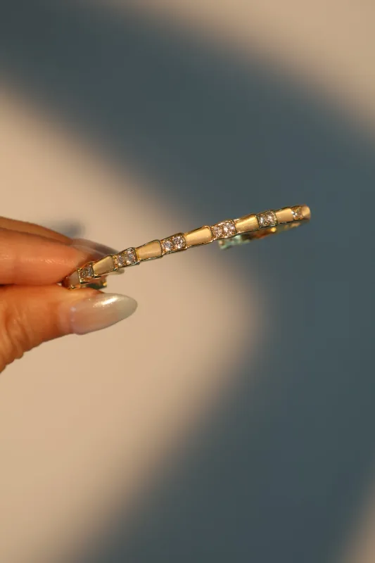 Women's Bracelet Gold White Opal Zirconia Diamonds sold by Hensley London