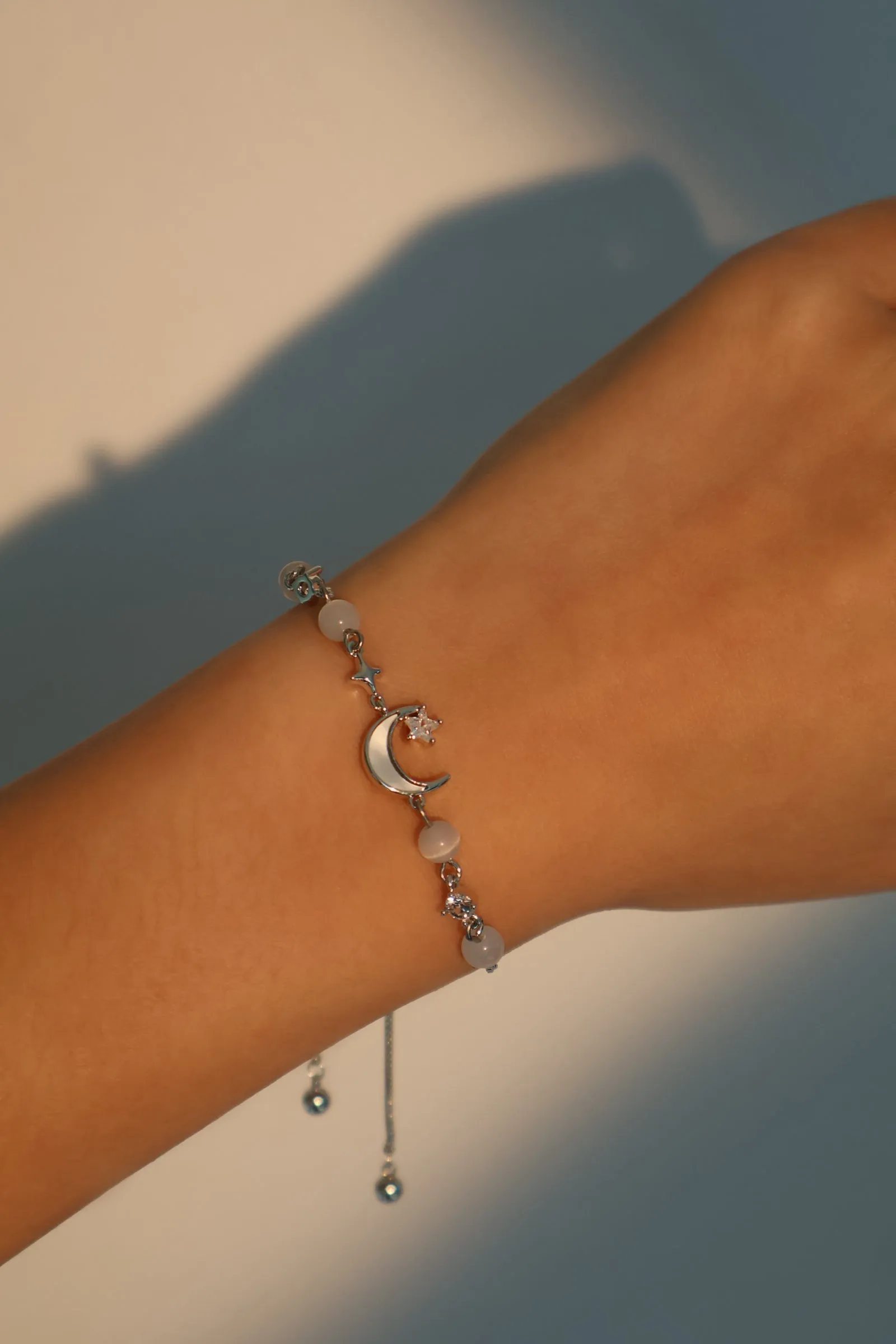 Women's Bracelet Silver Zirconia Moon Star Adjustable Jewelry sold by Hensley London product image thumbnail 5