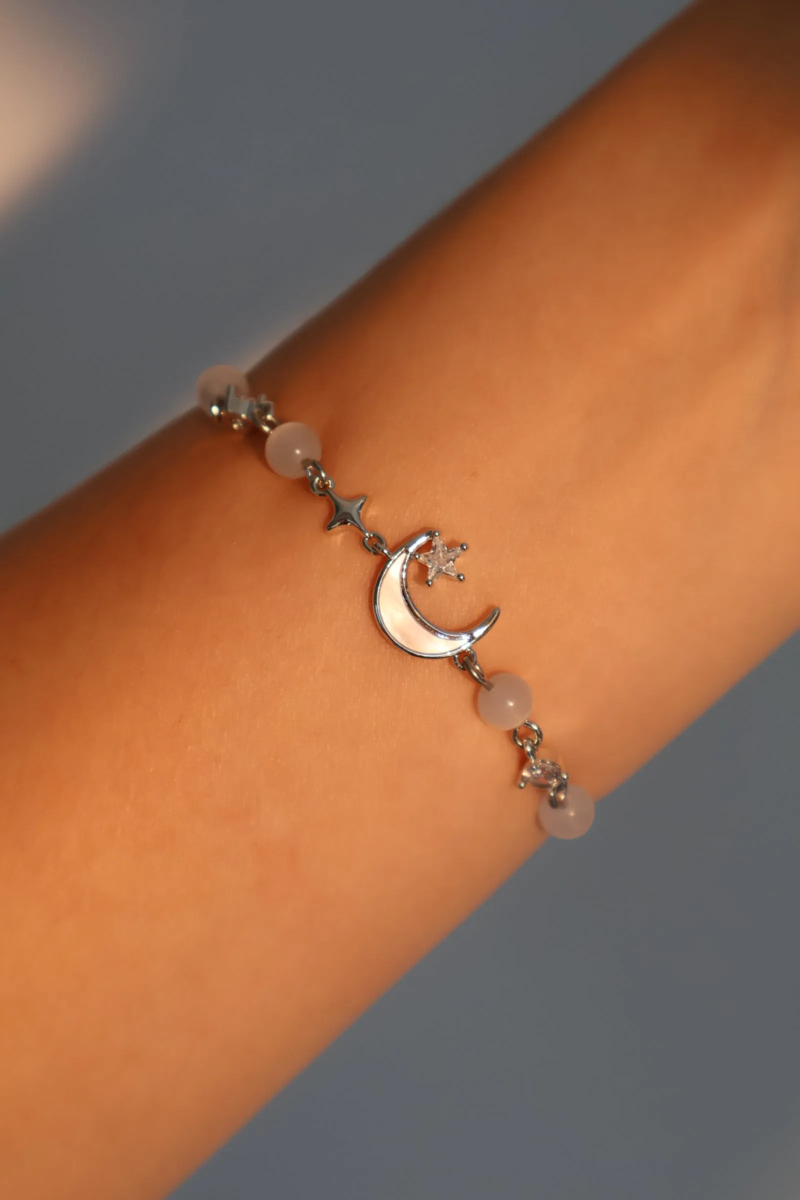 Women's Bracelet Silver Zirconia Moon Star Adjustable Jewelry sold by Hensley London product image thumbnail 3