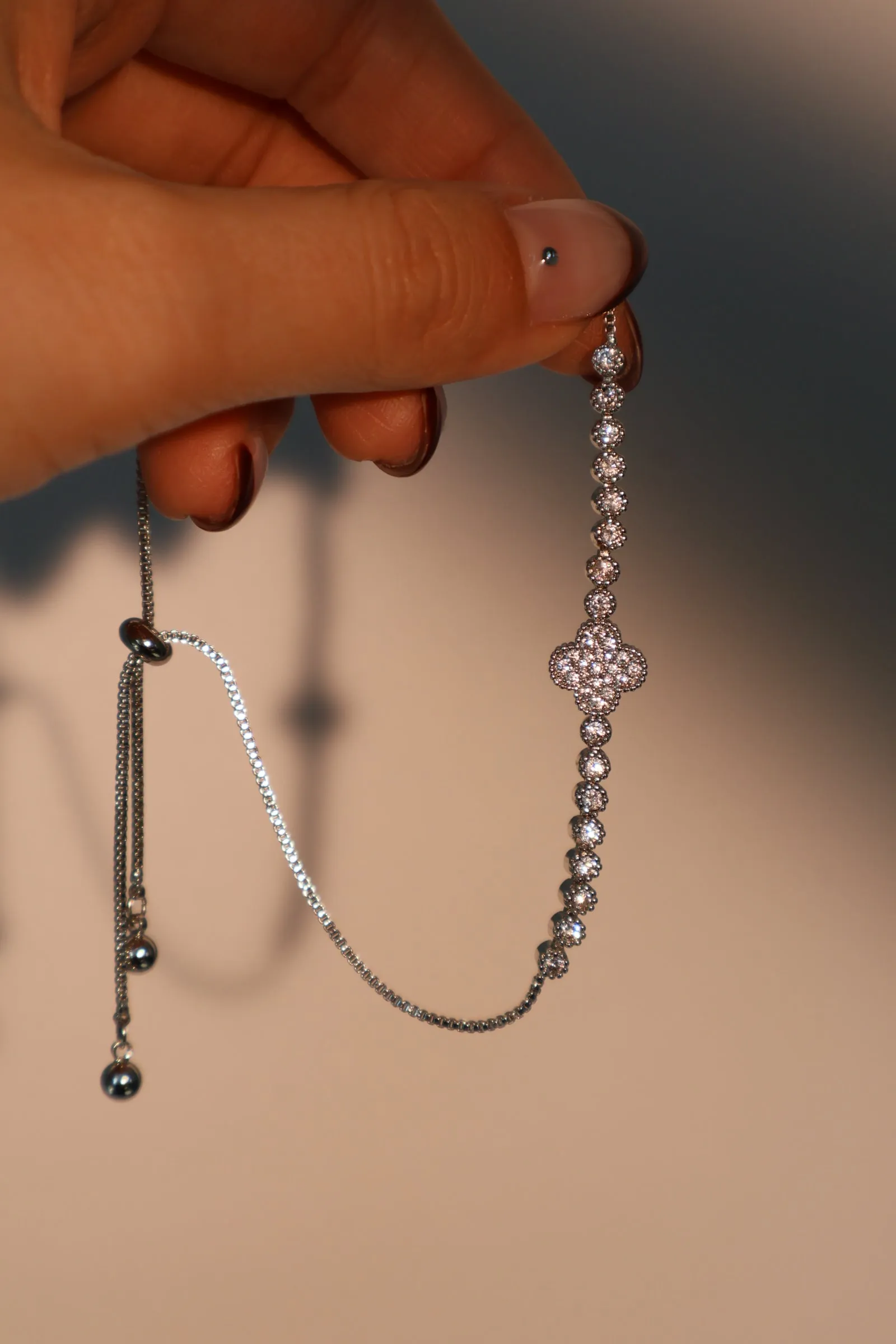 Women's Bracelet Silver Zirconia Diamond Adjustable sold by Hensley London product image thumbnail 5