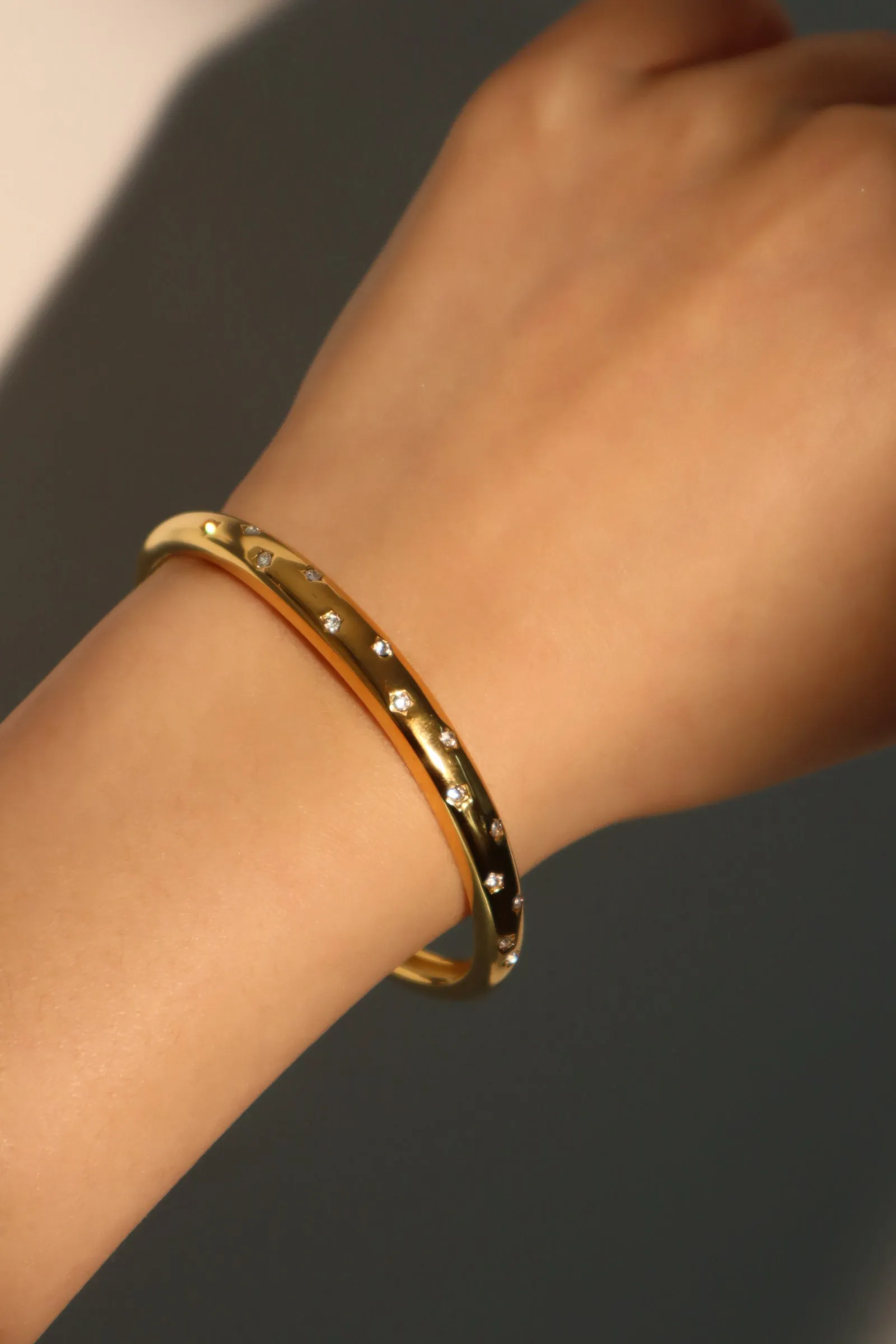 Women's Bracelet Gold Stainless Steel Zirconia Diamonds sold by Hensley London product image thumbnail 2