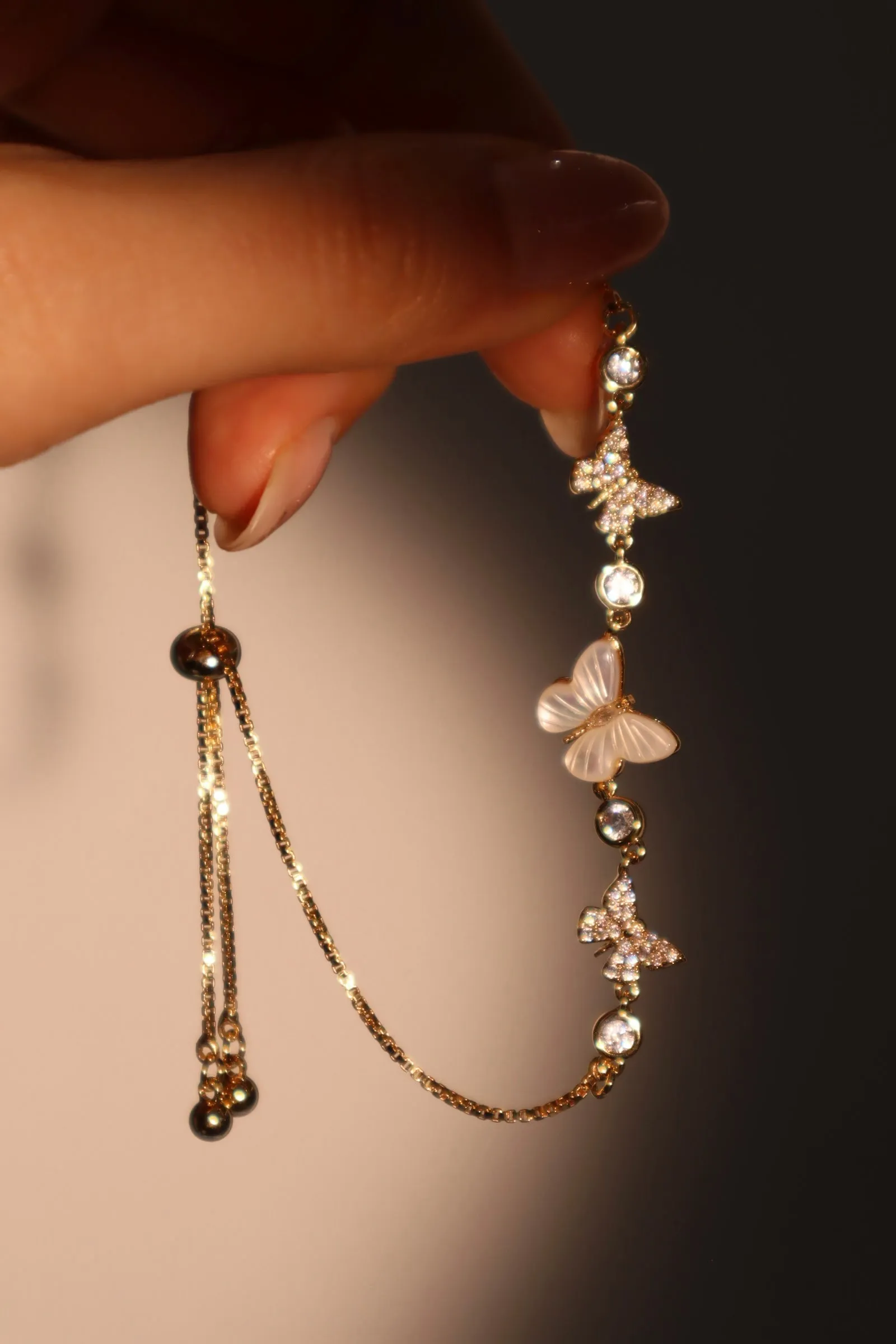 Women's Bracelet Gold Plated Natural Shell Adjustable 10.6 in sold by Hensley London product image thumbnail 2