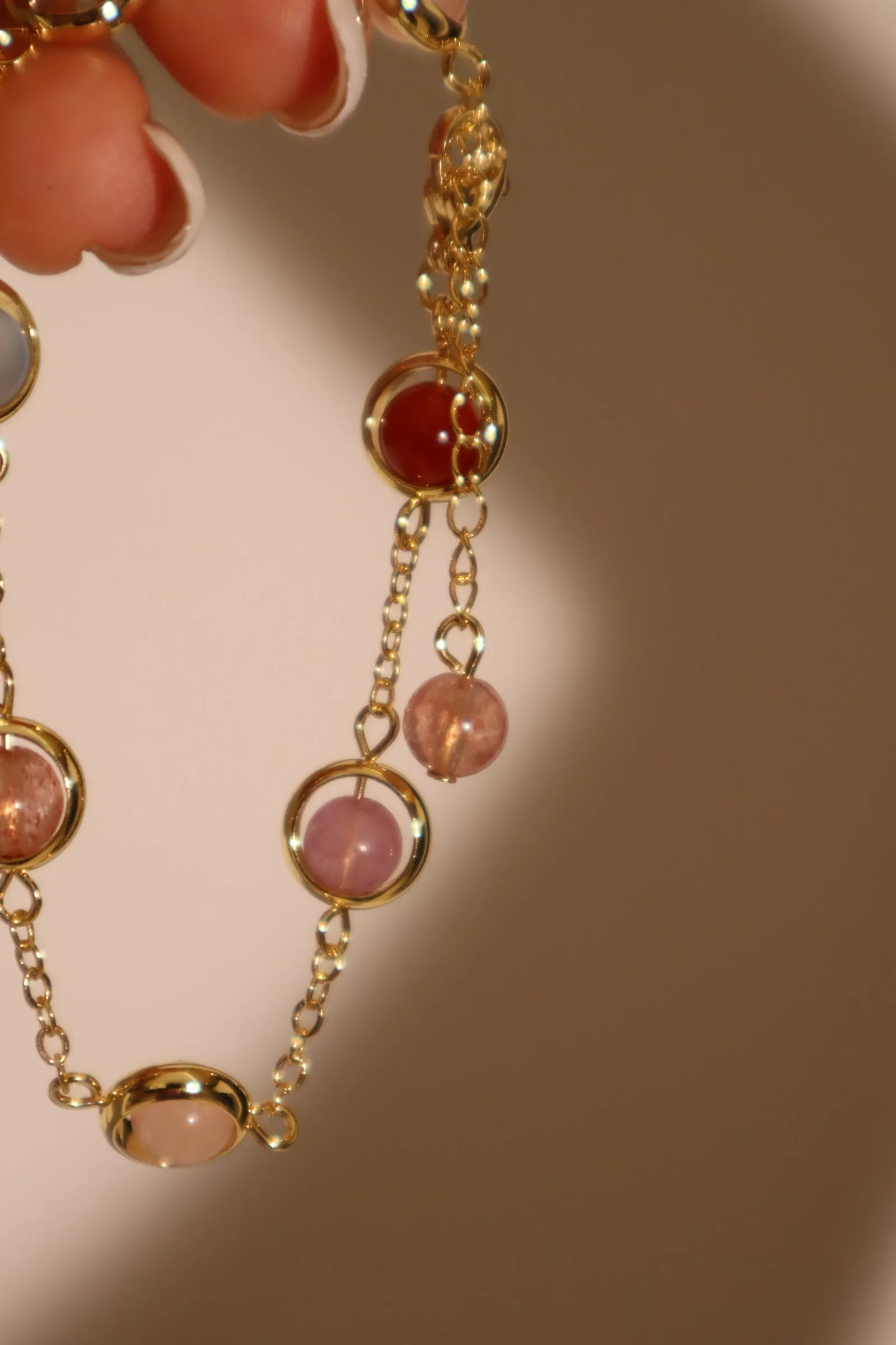 Women's Bracelet 18K Gold Plated Multi Color Moonstones sold by Hensley London product image thumbnail 2