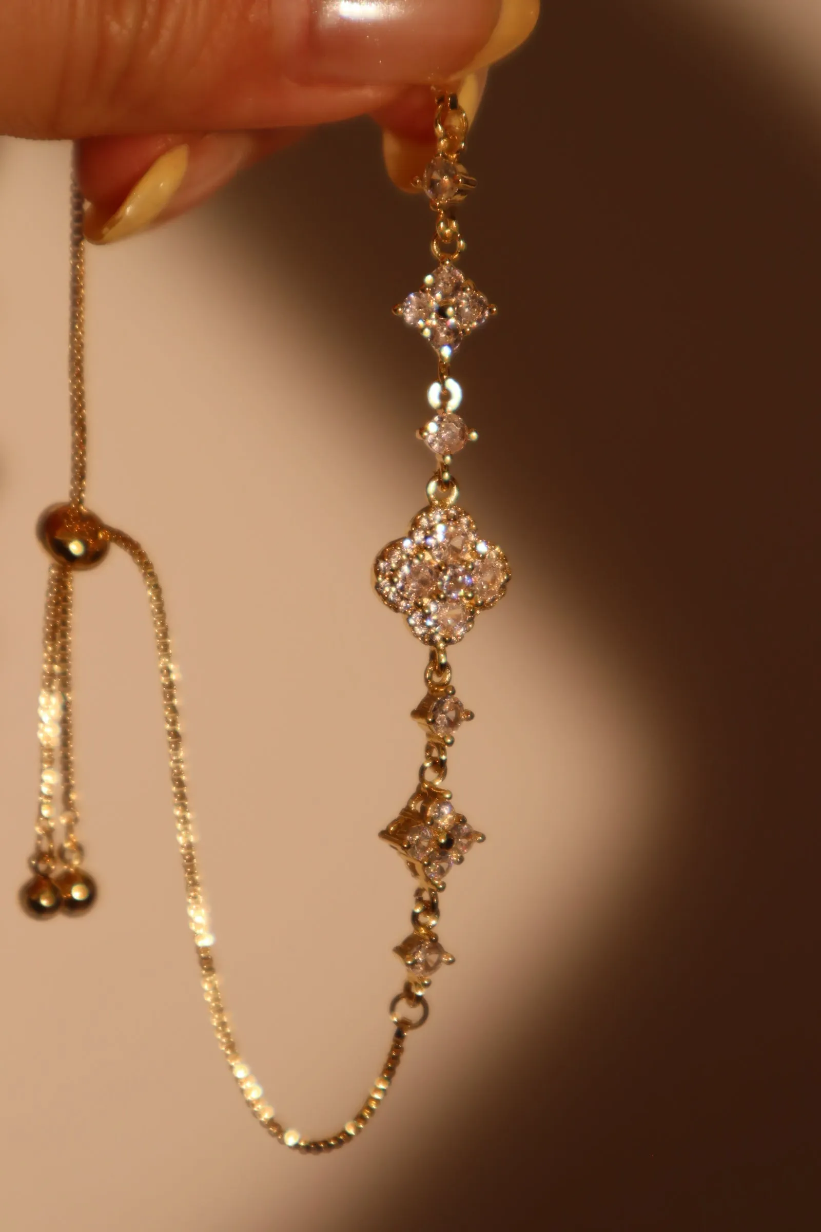 Women's Bracelet Gold Plated Zirconia Diamonds Adjustable sold by Hensley London product image thumbnail 3