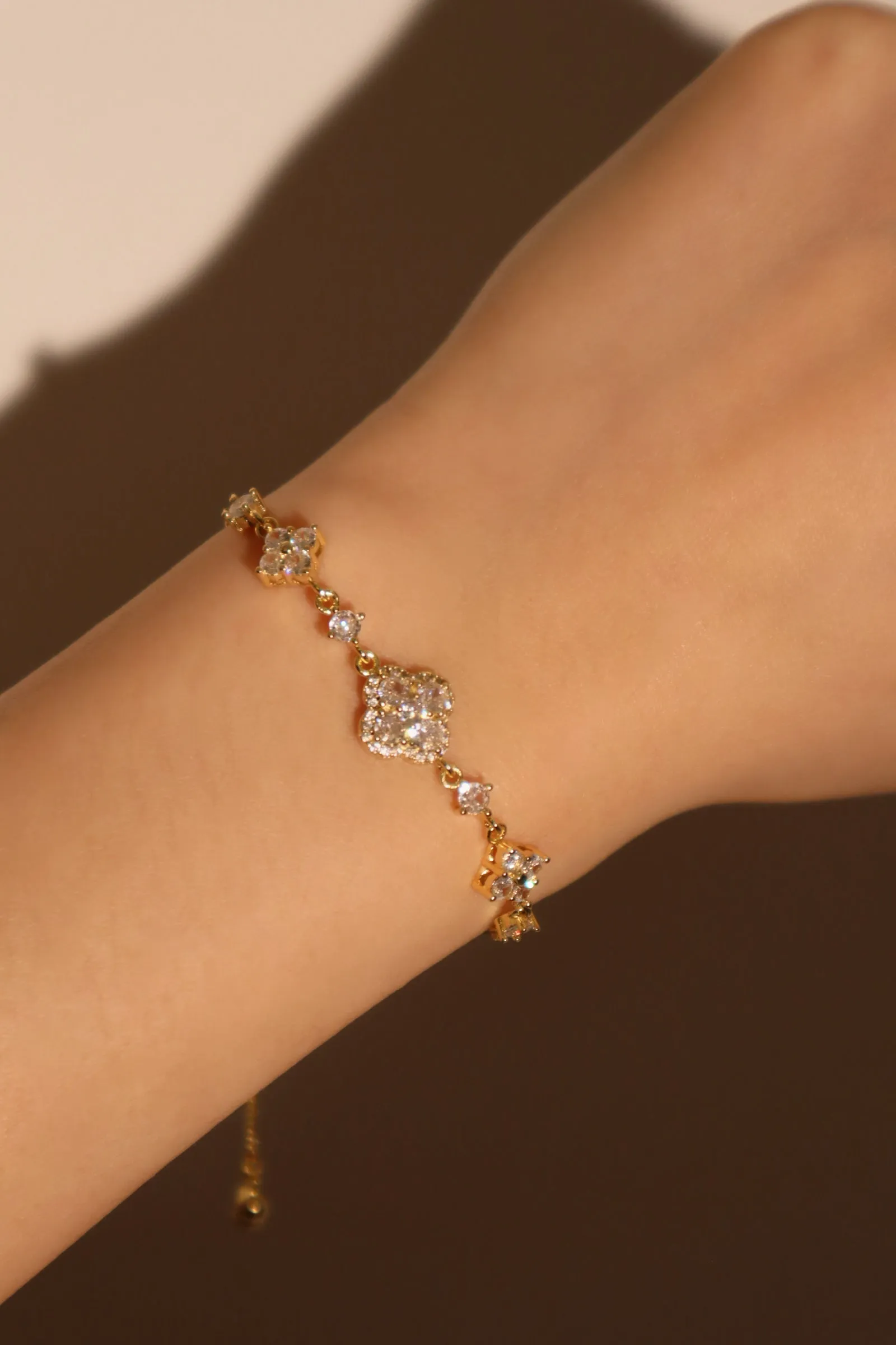 Women's Bracelet Gold Plated Zirconia Diamonds Adjustable sold by Hensley London product image thumbnail 4