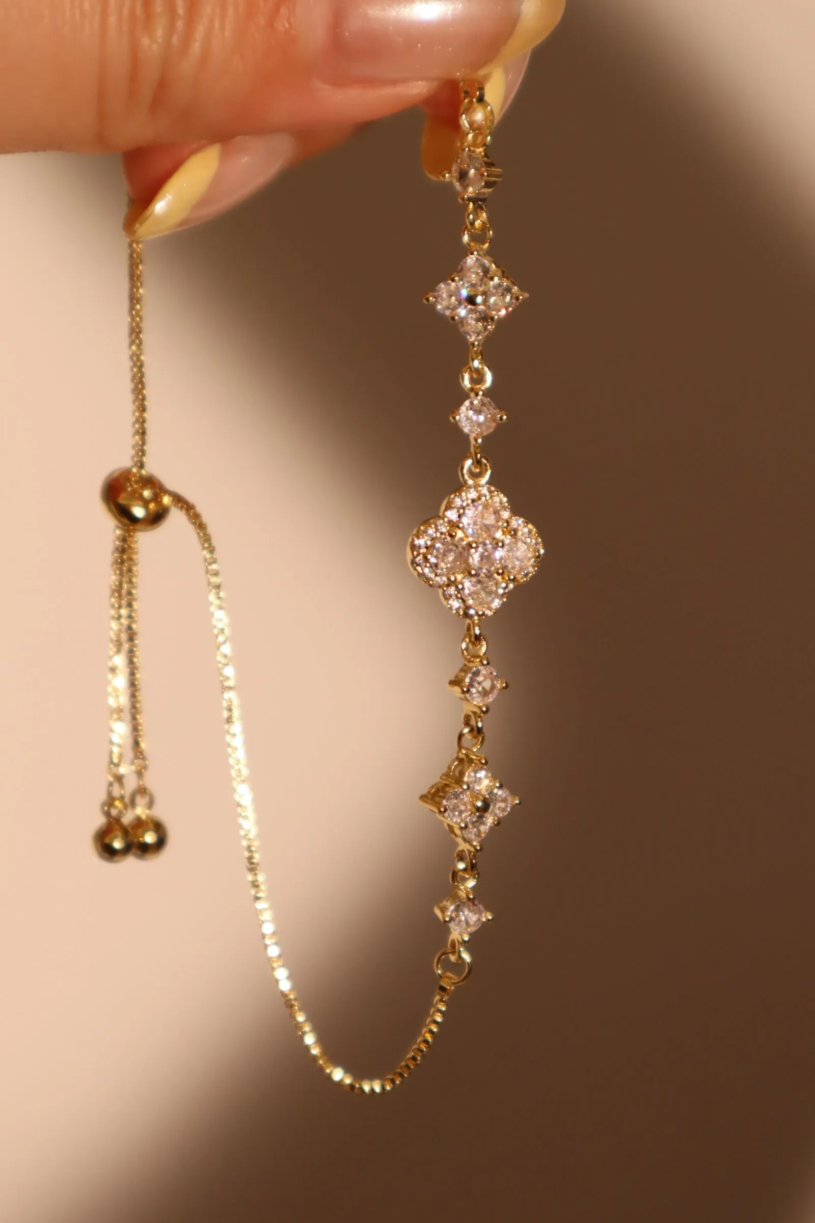 Women's Bracelet Gold Plated Zirconia Diamonds Adjustable sold by Hensley London product image thumbnail 5