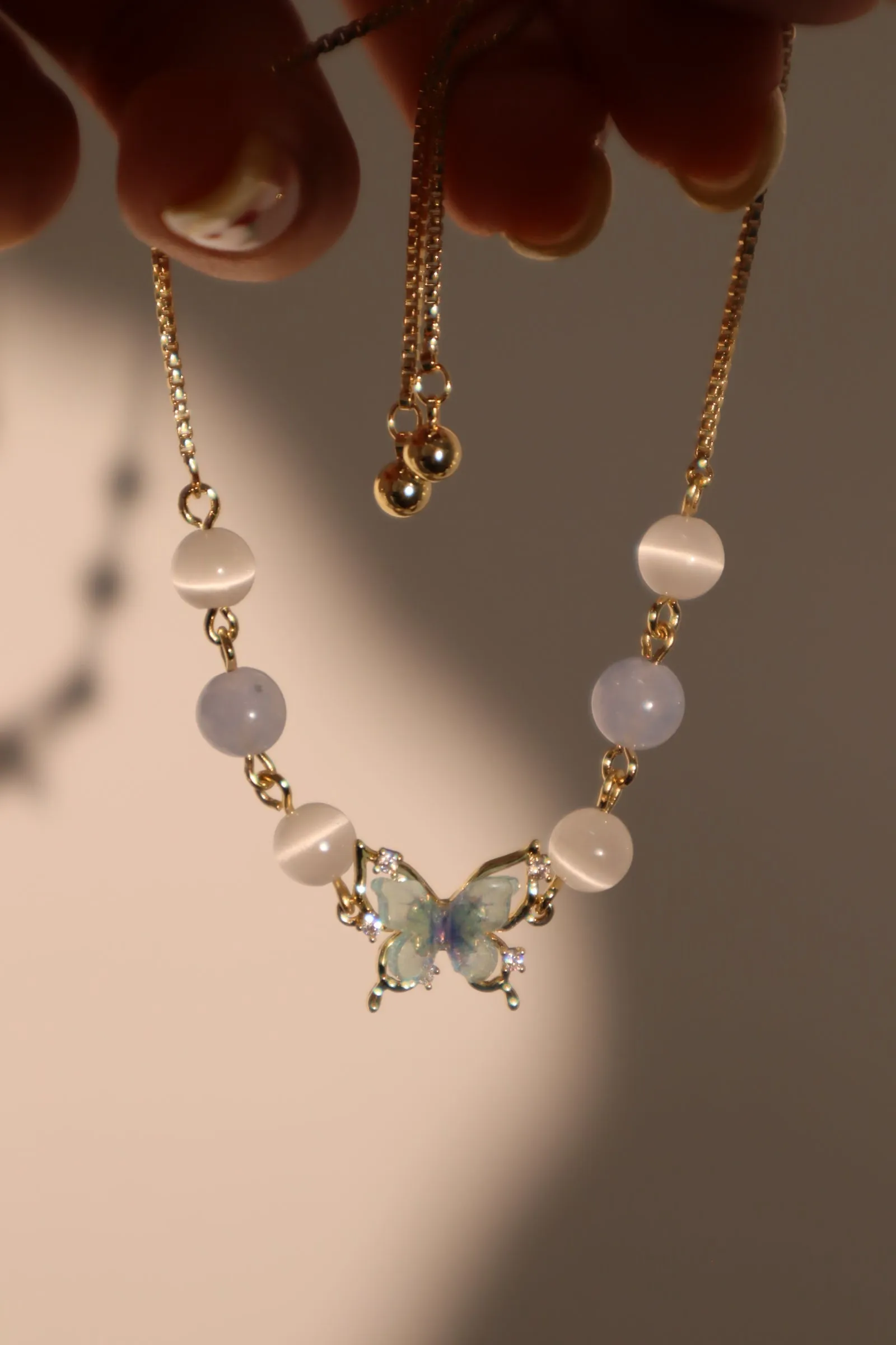 Women's Bracelet Blue Moonstone 14K Gold Plated sold by Hensley London product image thumbnail 3