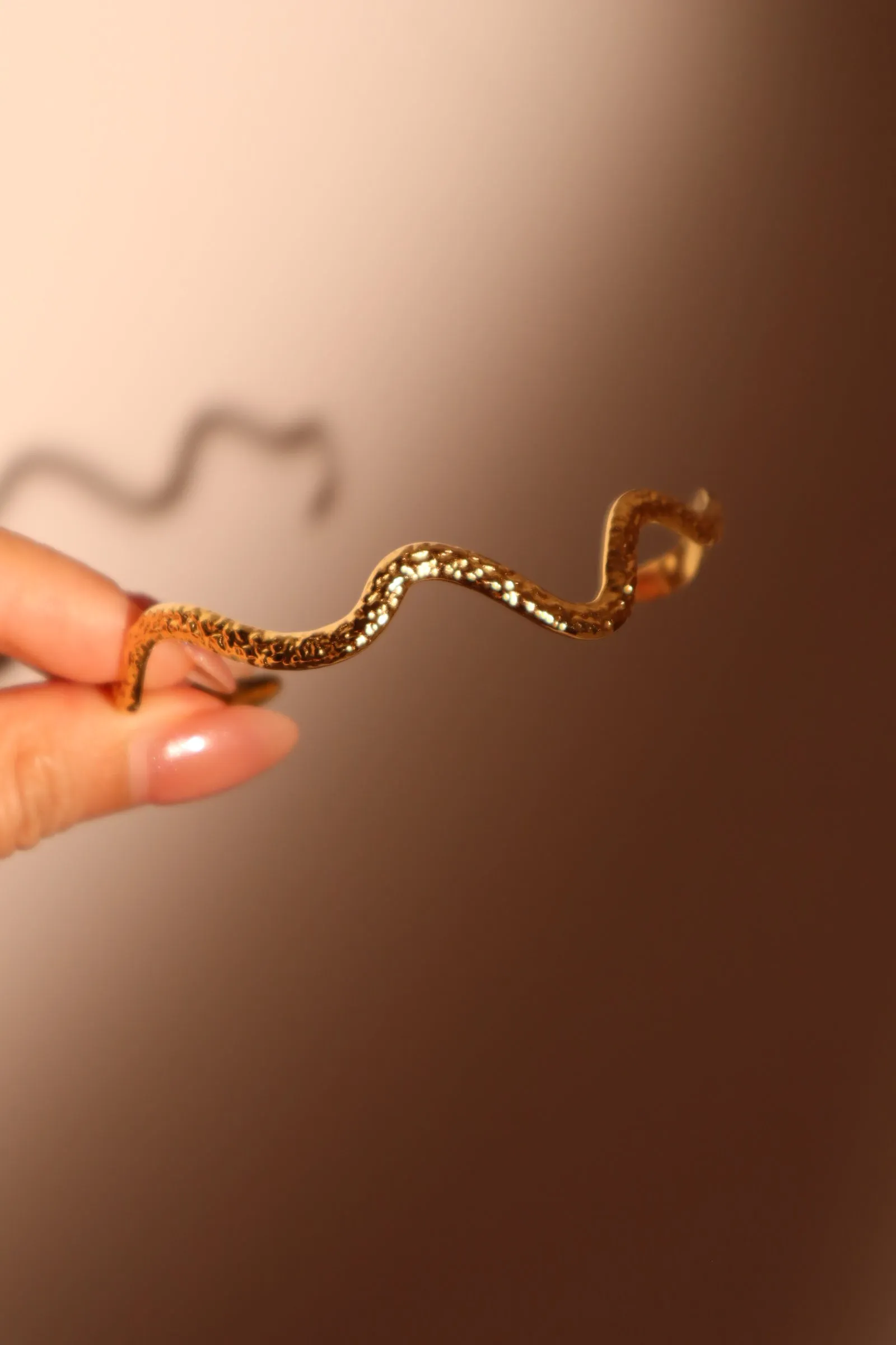 Women's Women's Wave Bracelet Gold Stainless Steel sold by Hensley London product image thumbnail 3