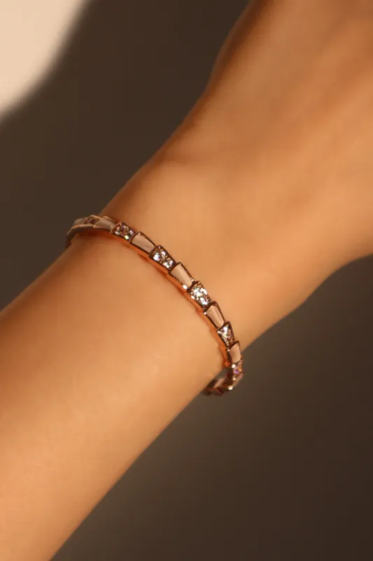 Women's Bracelet Rose Gold Opal Zirconia sold by Hensley London