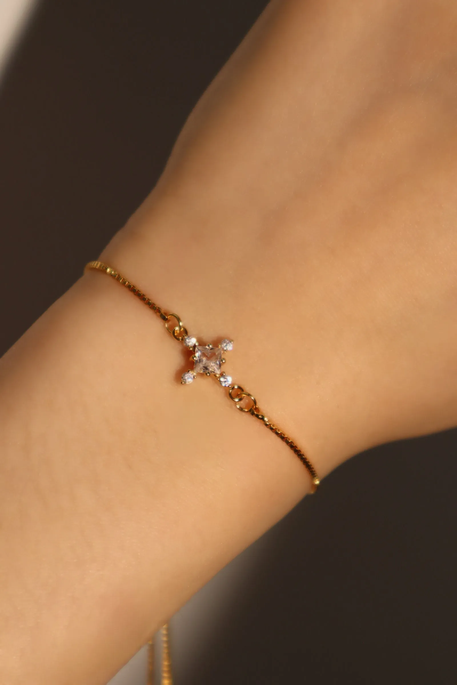 Women's Bracelet Set Gold Plated Diamond Opal Adjustable 18K sold by Hensley London product image thumbnail 3