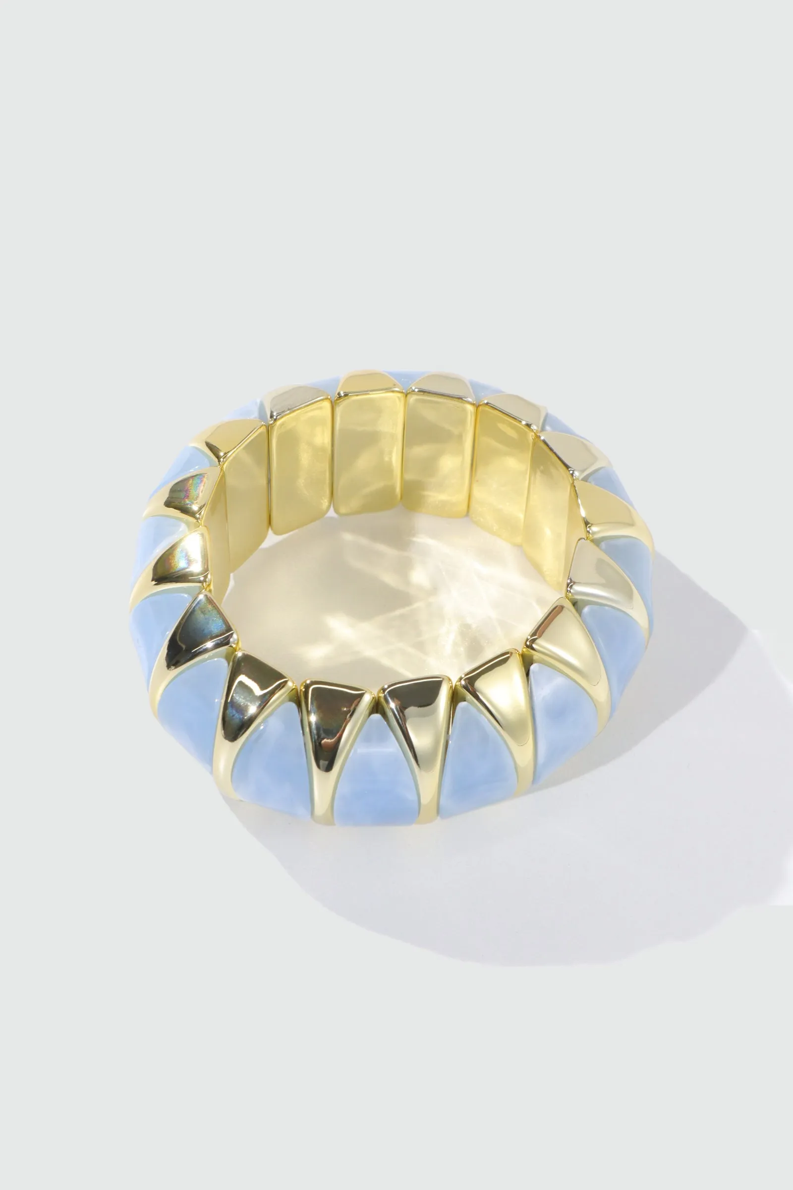 Women's Bangle Bracelet Blue Acrylic Gold Plated sold by Hensley London product image thumbnail 4