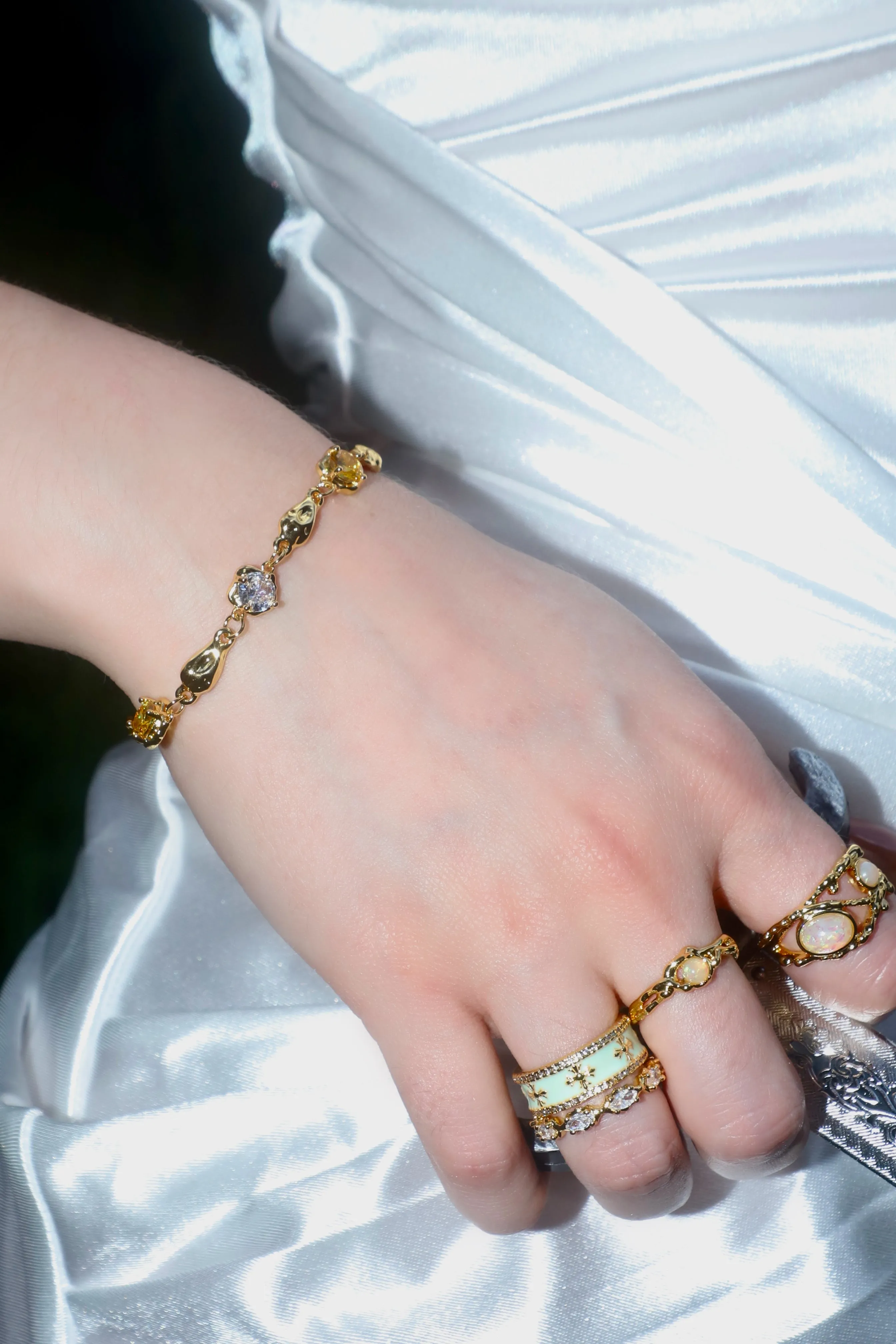Women's Bracelet Yellow Citrine Zirconia 18K Gold Plated sold by Hensley London product image thumbnail 5