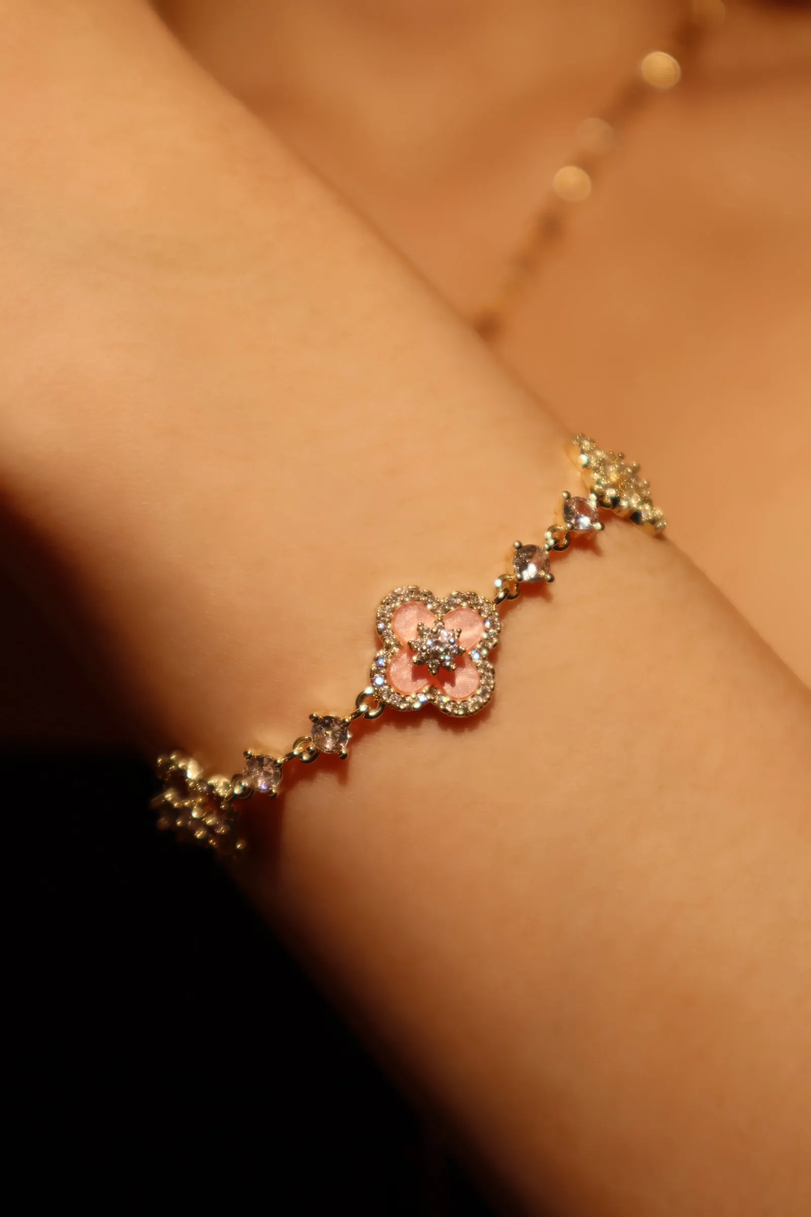 Unisex Bracelet Pink Gold Plated Zirconia sold by Hensley London product image thumbnail 4