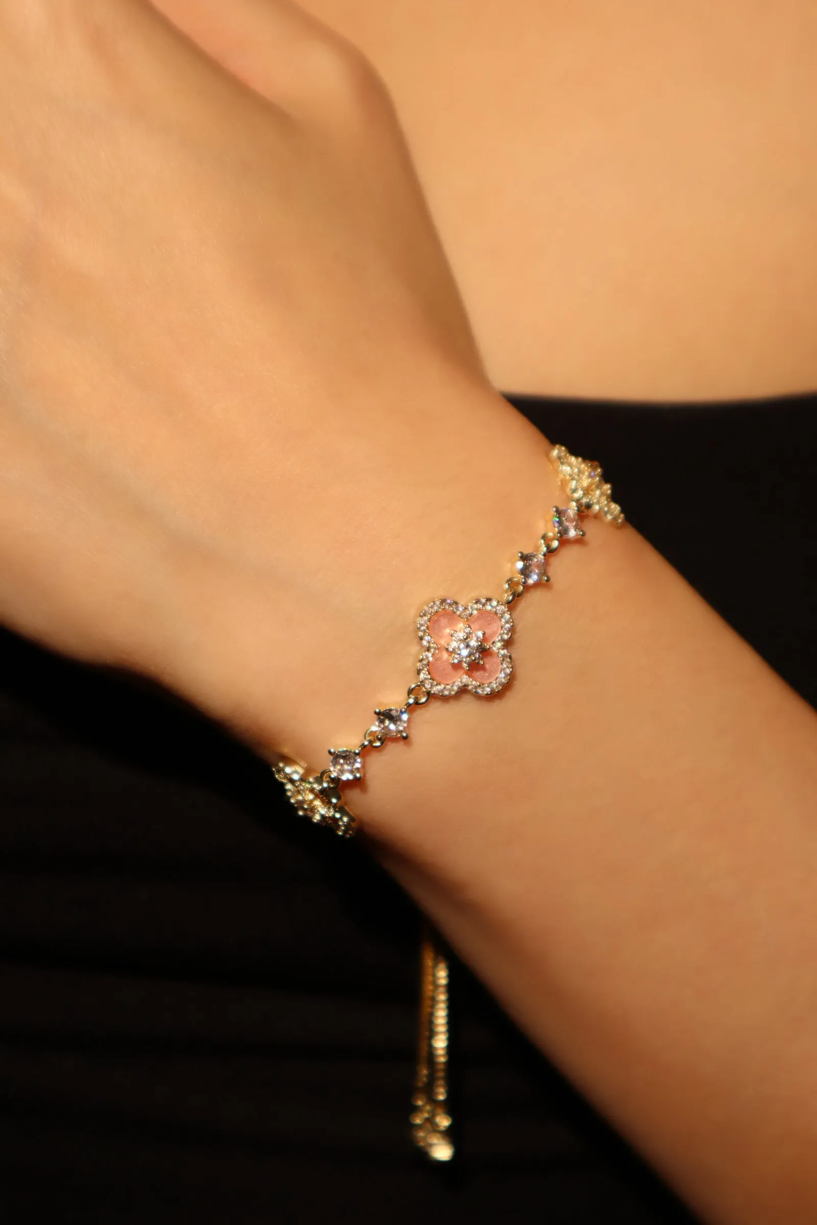 Unisex Bracelet Pink Gold Plated Zirconia sold by Hensley London product image thumbnail 2