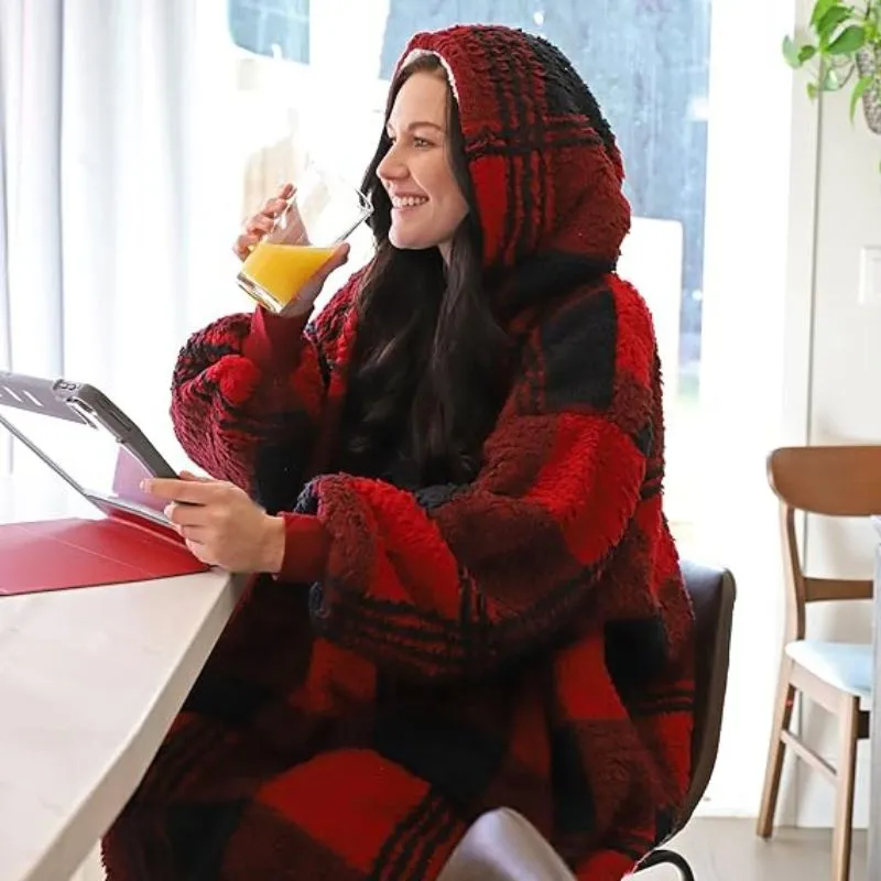 Women's Oversized Hoodie Grey Fleece sold by Hensley London product image thumbnail 5