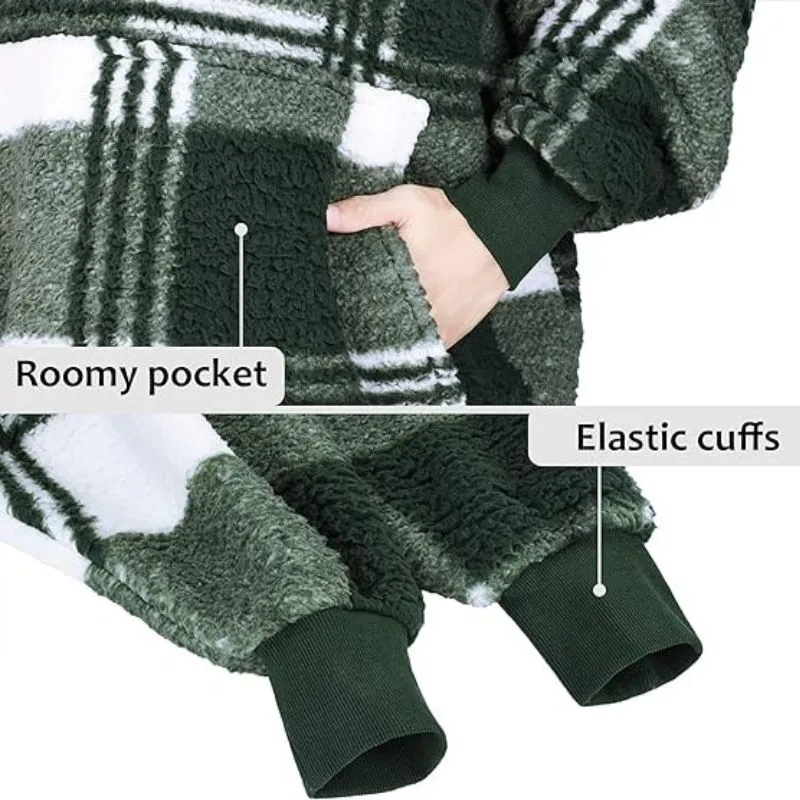 Women's Oversized Hoodie Grey Fleece sold by Hensley London product image thumbnail 2