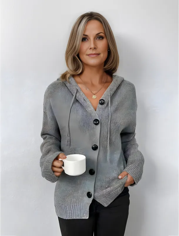 Women's Vest Grey Cotton Hoodie sold by Hensley London