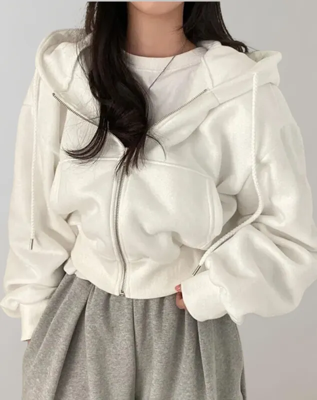 Women's Hooded Sweatshirt Solid Color Comfortable Cotton sold by Hensley London