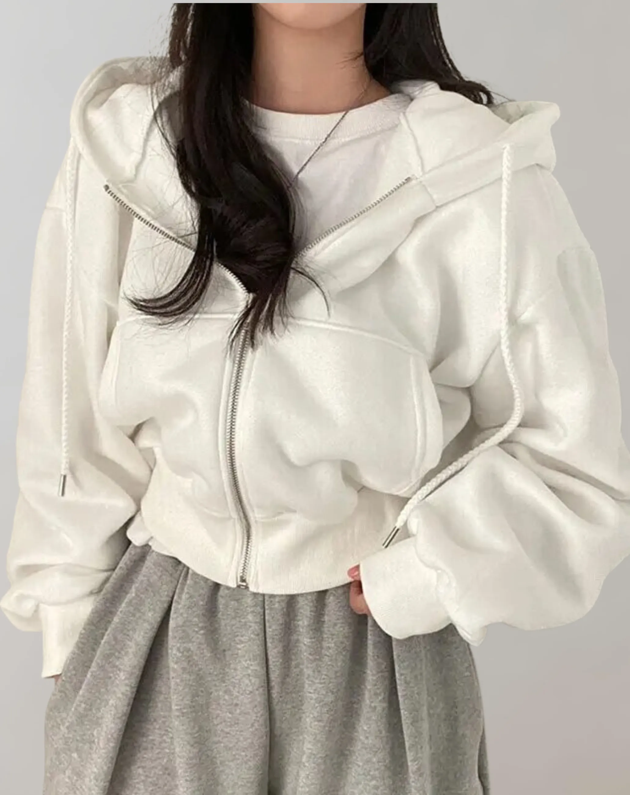 Women's Hooded Sweatshirt Solid Color Comfortable Cotton sold by Hensley London