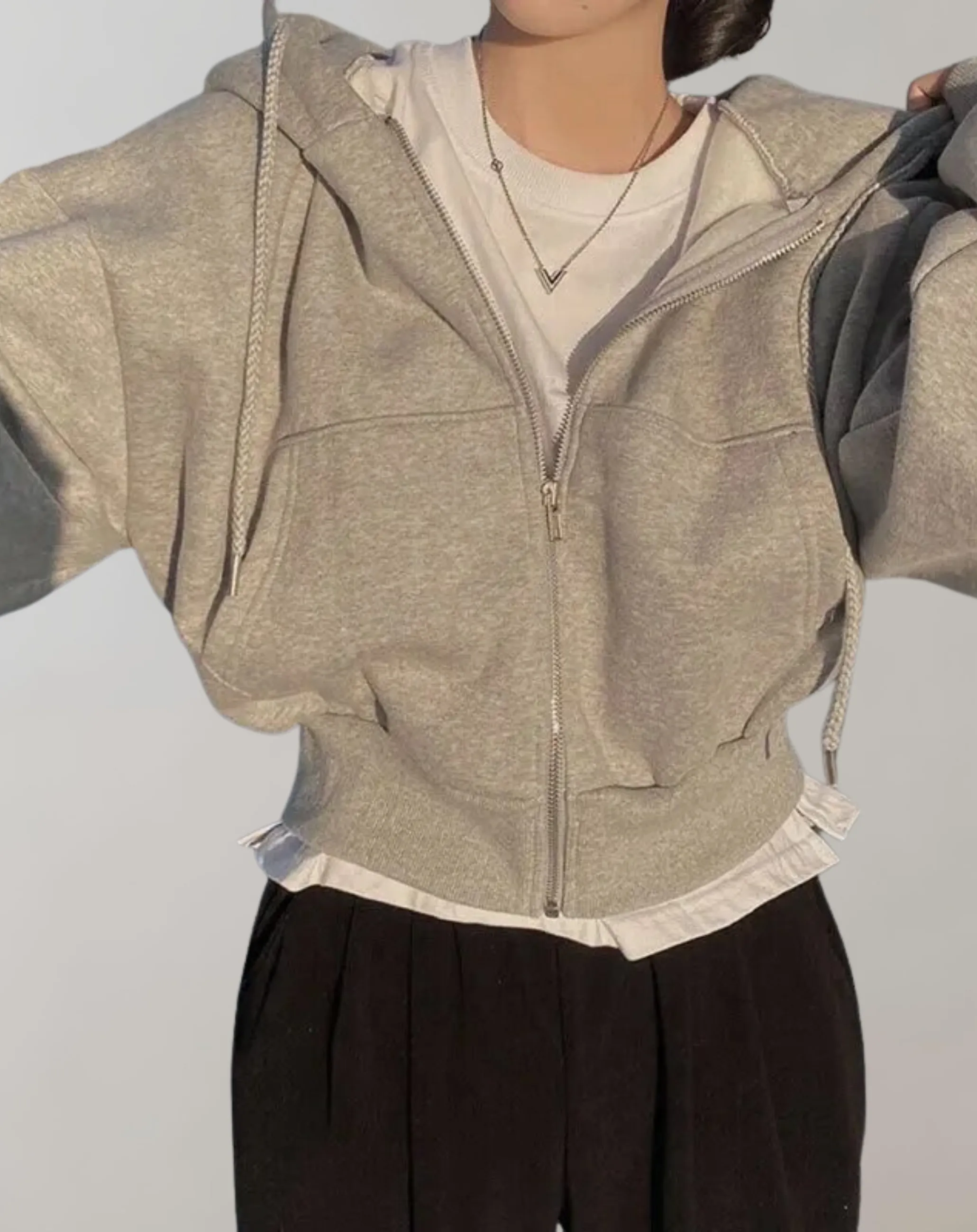 Women's Hooded Sweatshirt Solid Color Comfortable Cotton sold by Hensley London product image thumbnail 5