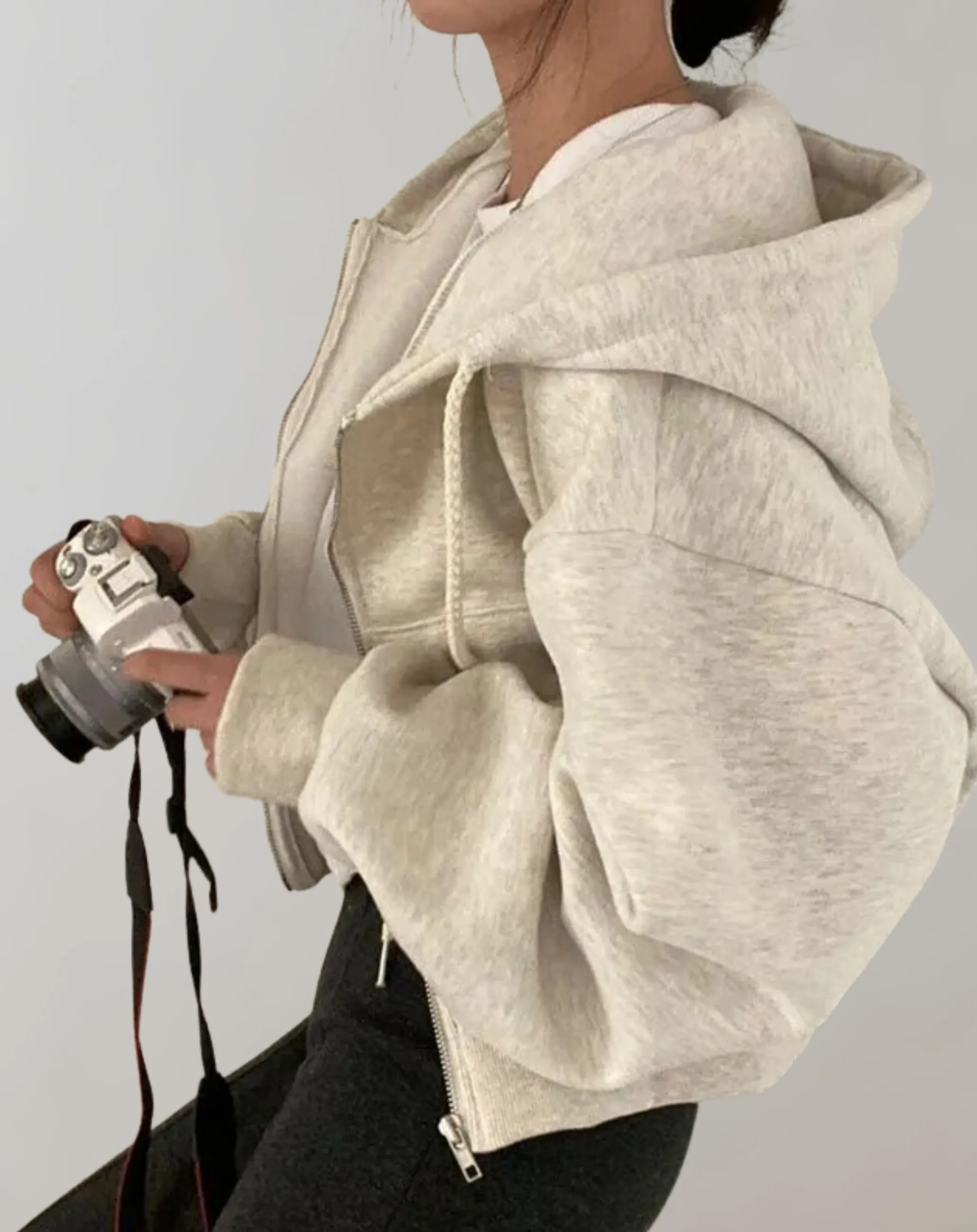 Women's Hooded Sweatshirt Solid Color Comfortable Cotton sold by Hensley London product image thumbnail 2