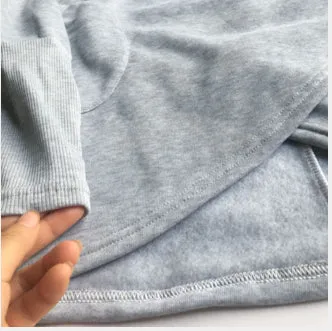 Women's Stylish Hoodie Gray Cotton sold by Hensley London product image thumbnail 3