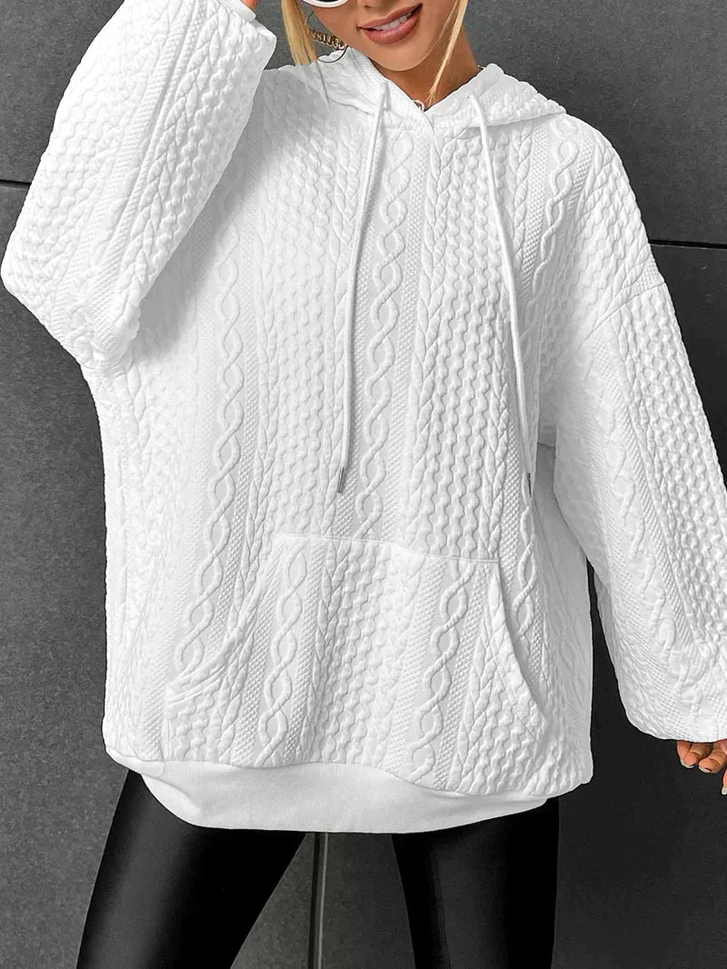 Women's Oversized Hoodie Grey Cotton Blend sold by Hensley London product image thumbnail 3