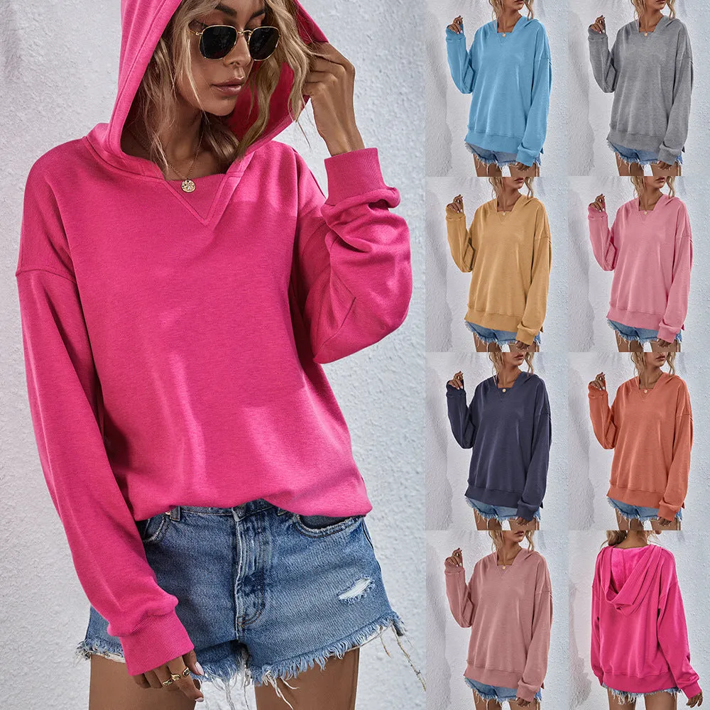 Women's Hooded Sweatshirt Pink Cotton Casual sold by Hensley London product image thumbnail 2