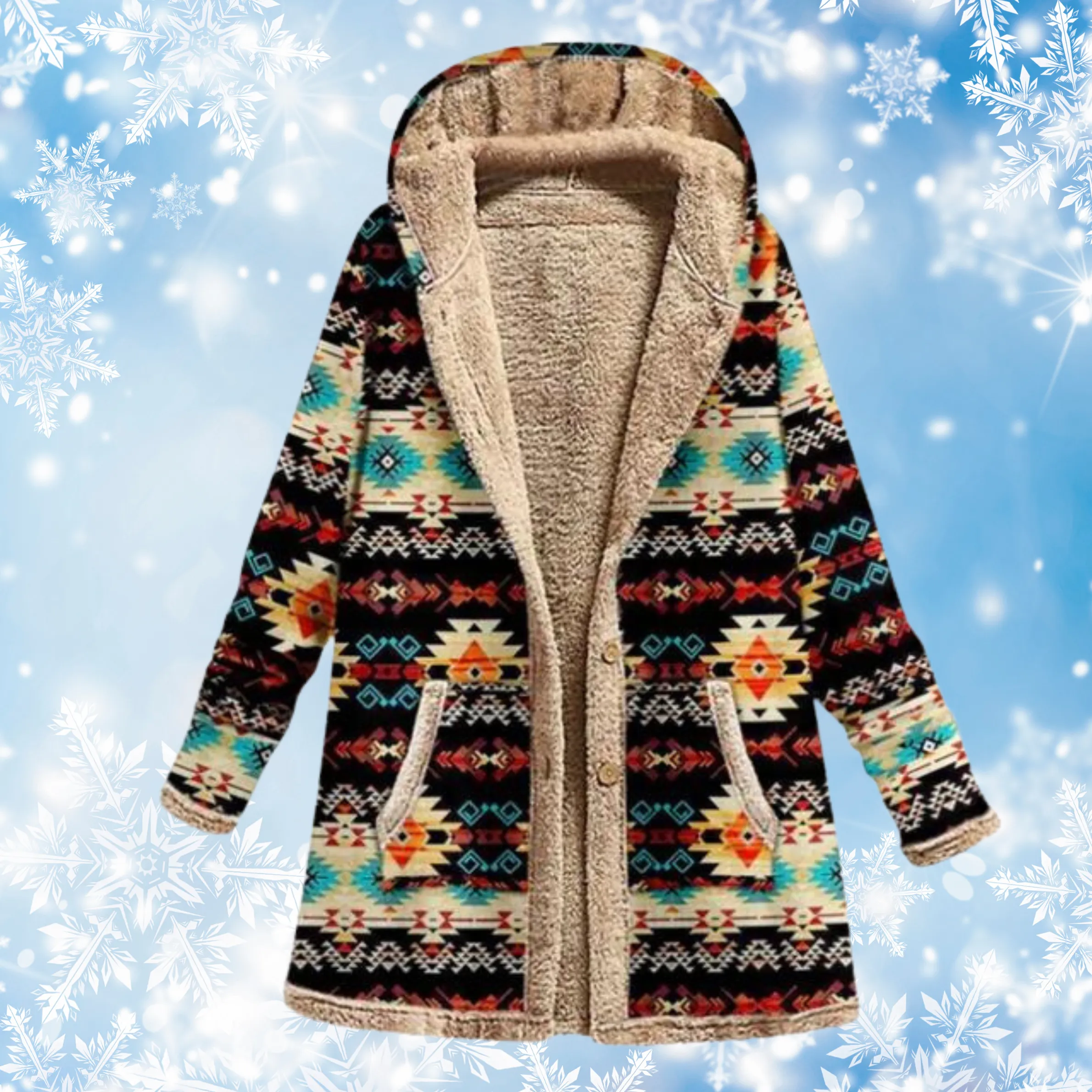 Women's Printed Hoodie Multicolor Cotton Casual Sweatshirts for Women sold by Hensley London product image thumbnail 2