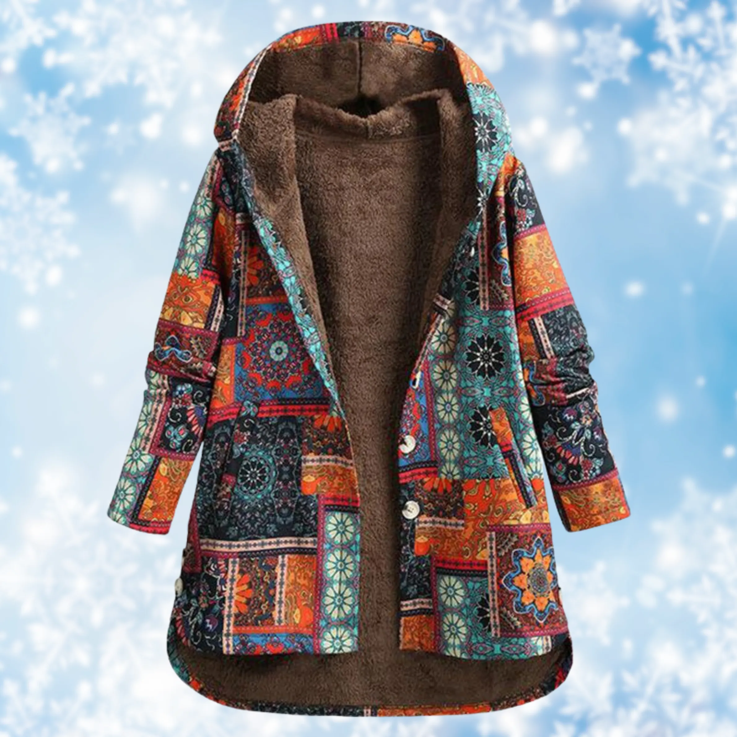 Women's Hooded Jacket Floral Print Cotton sold by Hensley London product image thumbnail 4