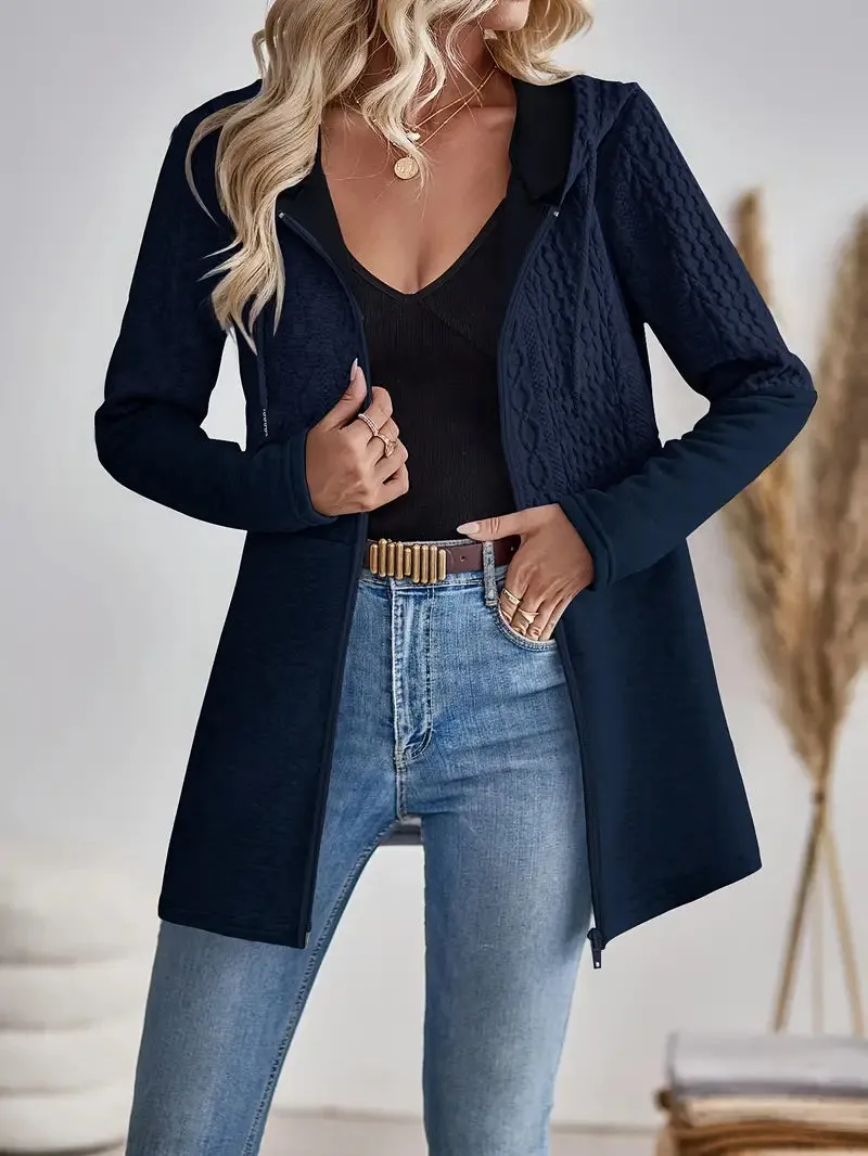 Women's Hooded Sweatshirt Black Knit sold by Hensley London product image thumbnail 4