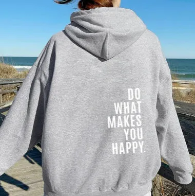 Women's Hoodie Black Casual Cotton Motivational Print sold by Hensley London product image thumbnail 2