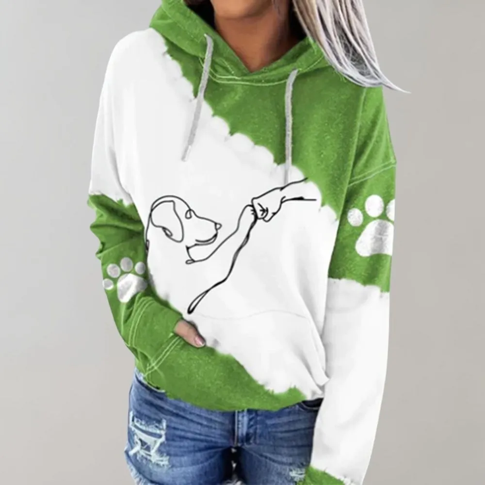 Women's Hoodie Dog Print Casual Comfortable Cotton sold by Hensley London product image thumbnail 4