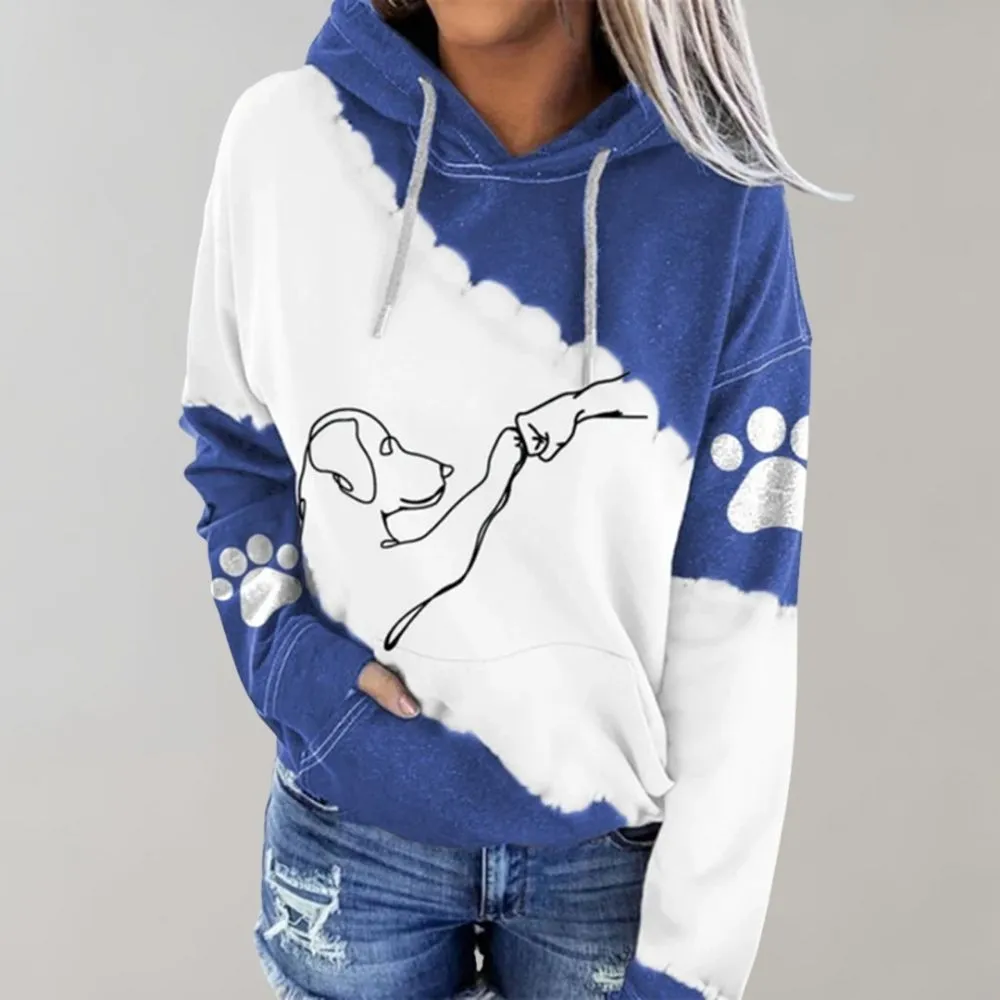 Women's Hoodie Dog Print Casual Comfortable Cotton sold by Hensley London product image thumbnail 2