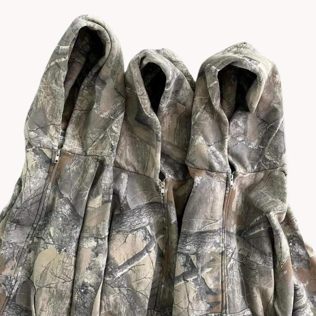 Women's Camo Hoodie Plus Size Green Cotton sold by Hensley London product image thumbnail 2