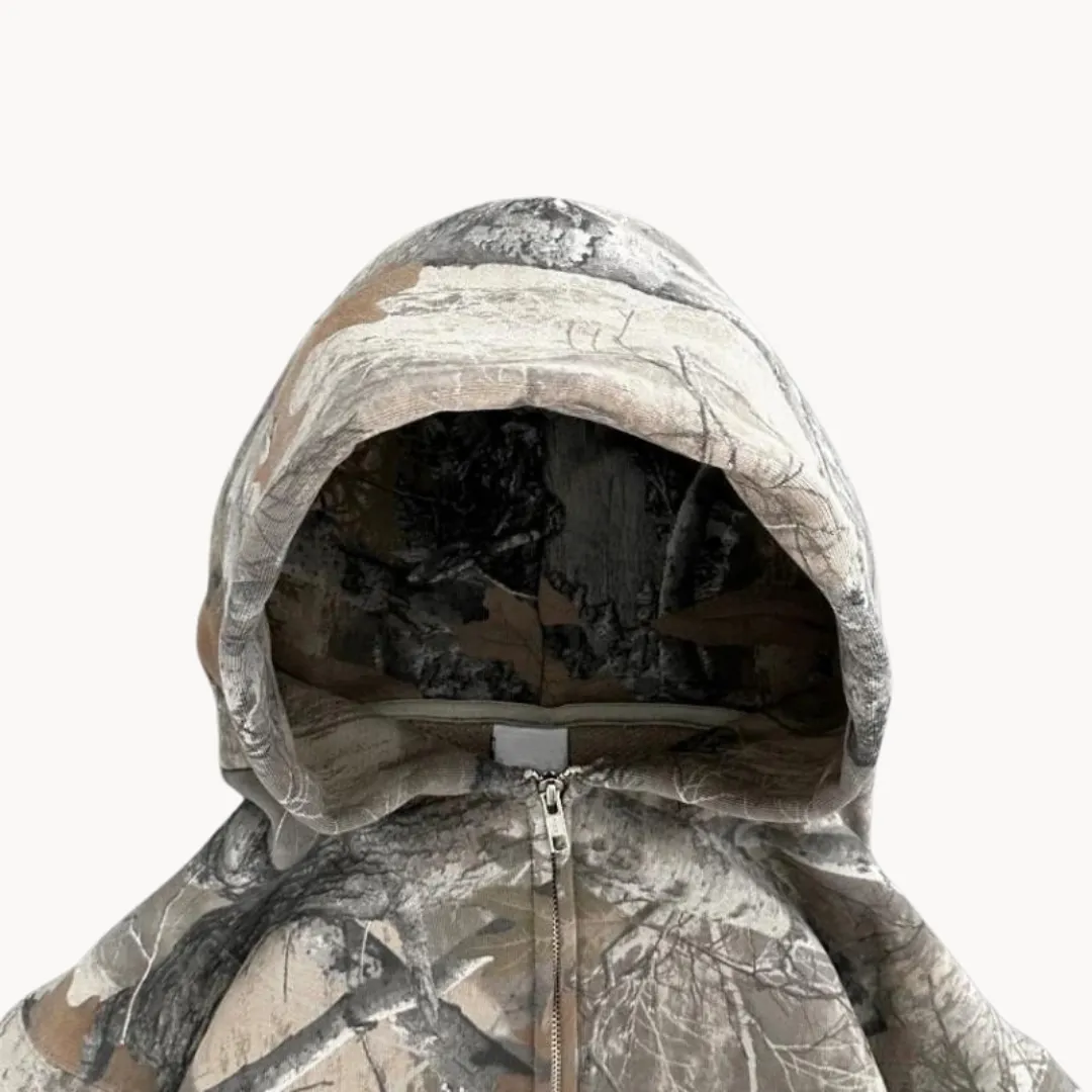 Women's Camo Hoodie Plus Size Green Cotton sold by Hensley London product image thumbnail 3
