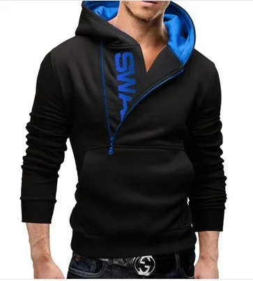 Women's Hoodie Black Cotton with Side Zipper for Casual Wear sold by Hensley London product image thumbnail 2