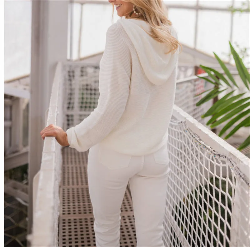 Women's Cropped Hoodie Gray Textured Fabric sold by Hensley London product image thumbnail 5