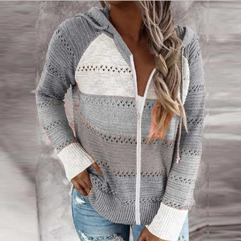 Women's Hoodie Multi-Color Knit Lightweight Comfortable sold by Hensley London product image thumbnail 5