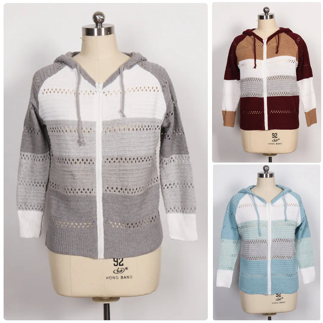 Women's Hoodie Multi-Color Knit Lightweight Comfortable sold by Hensley London product image thumbnail 3