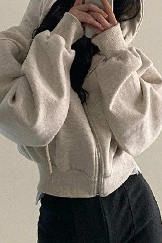 Women's Casual Hoodie with Drawstring Pocket Black Cotton Blend sold by Hensley London